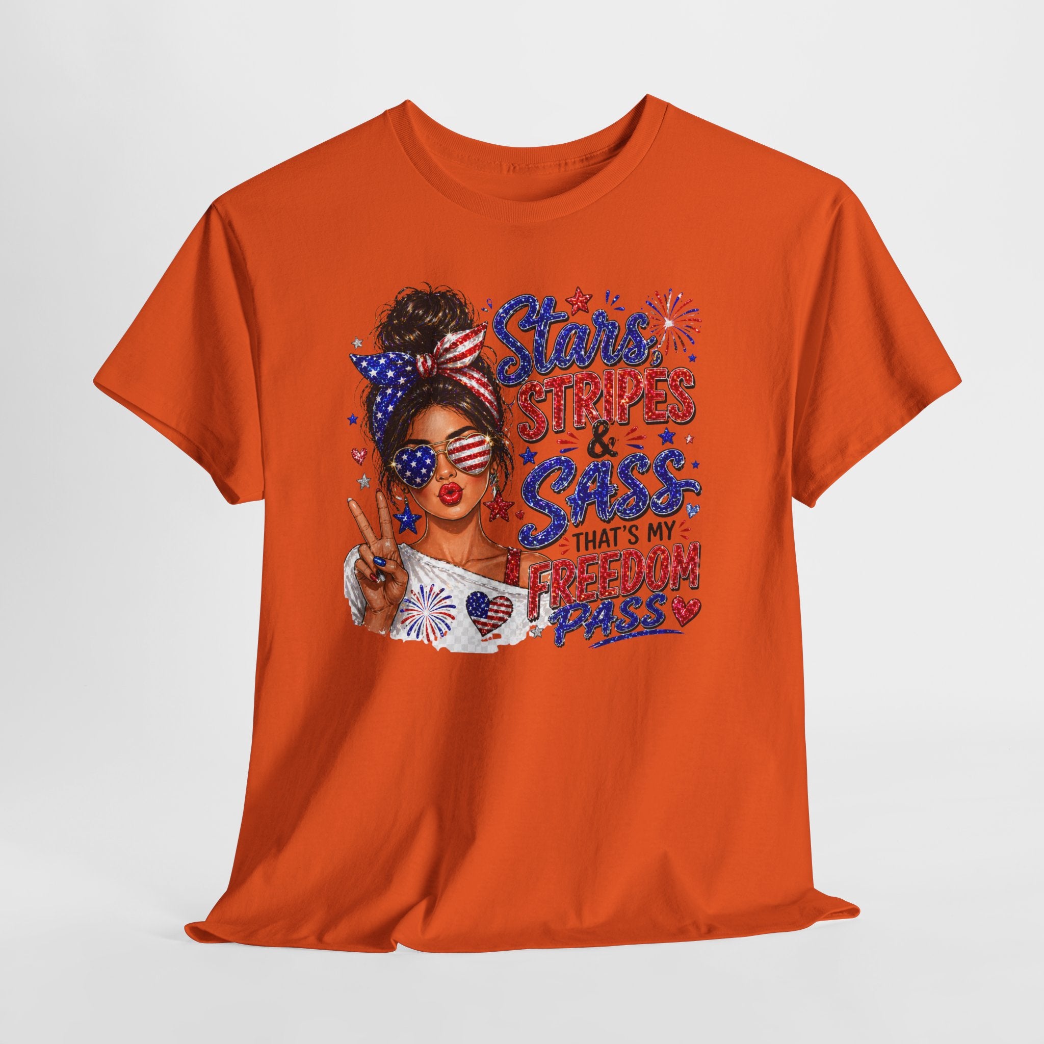 Patriotic 'Stars, Stripes & Sass' Tee — Fourth of July Women's Graphic T-Shirt