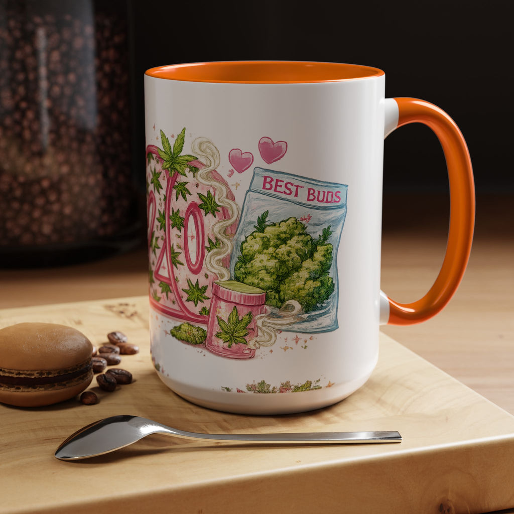 420 Cannabis Coffee Mug — 'Best Buds' Accent Tea Cup (11/15oz)