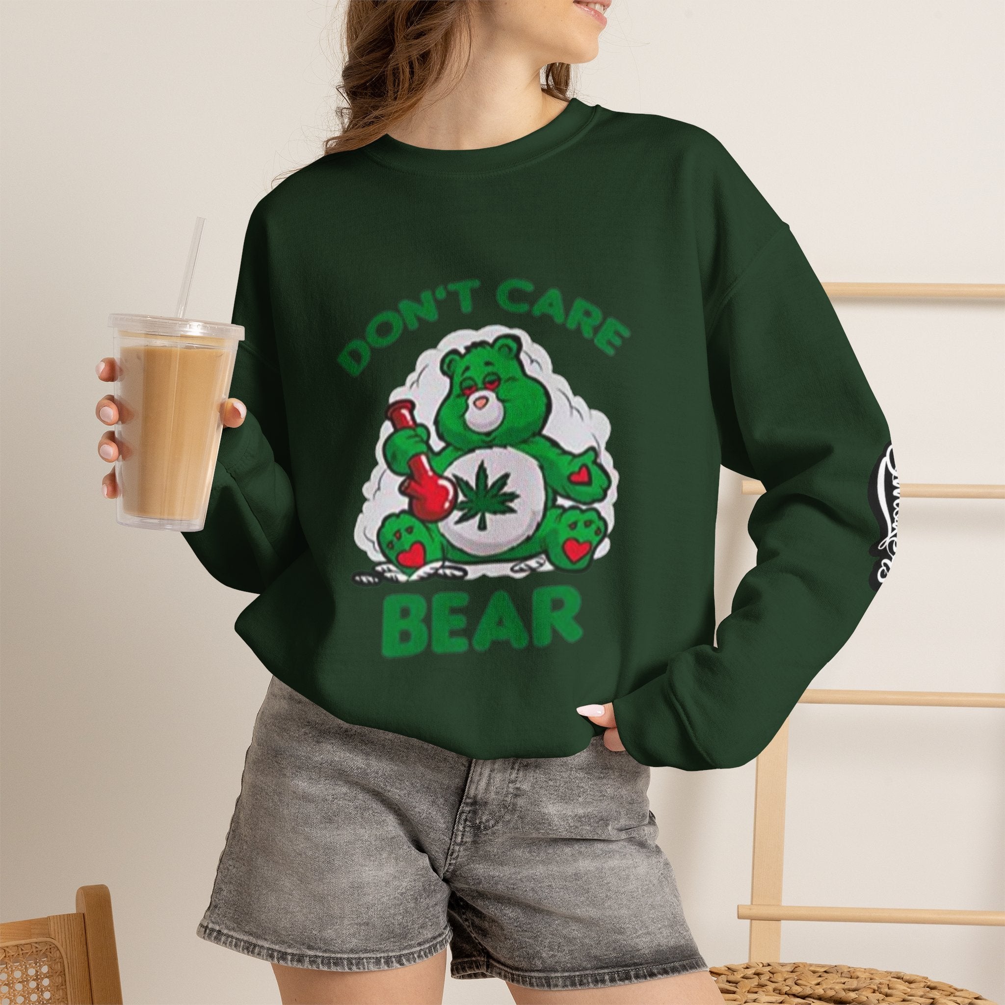 I Don't Care Bear Sweatshirt — Funny Graphic Crewneck