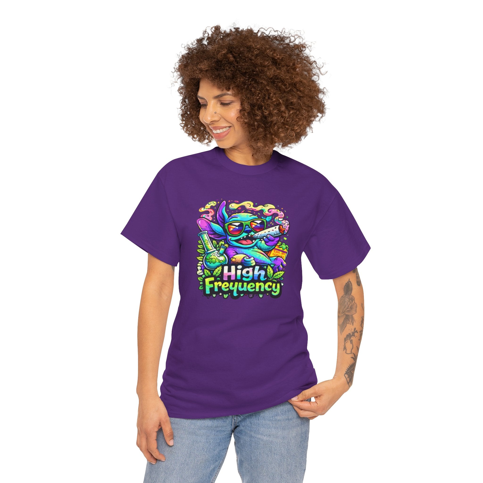 Psychedelic Cat 'High Frequency' Graphic Tee