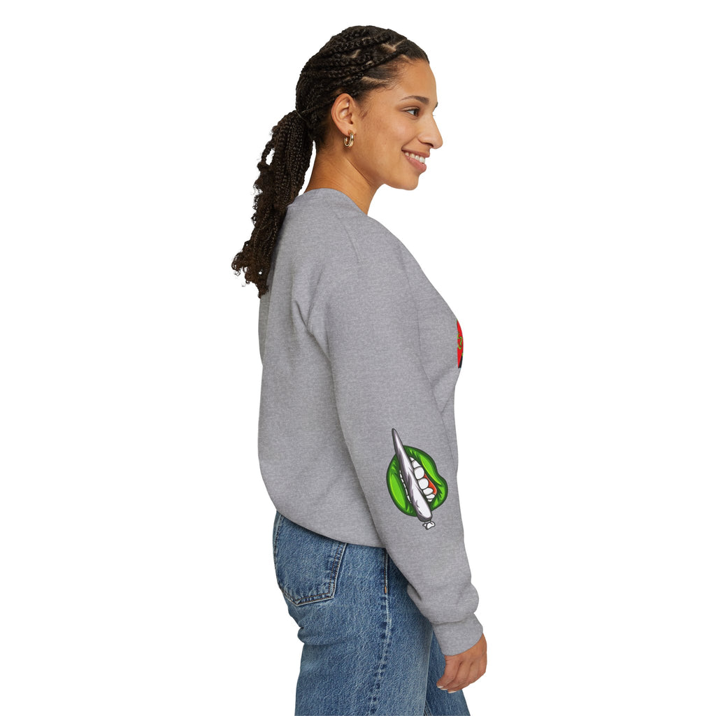 Stoner Chicks Crewneck Sweatshirt — Retro Cannabis Graphic