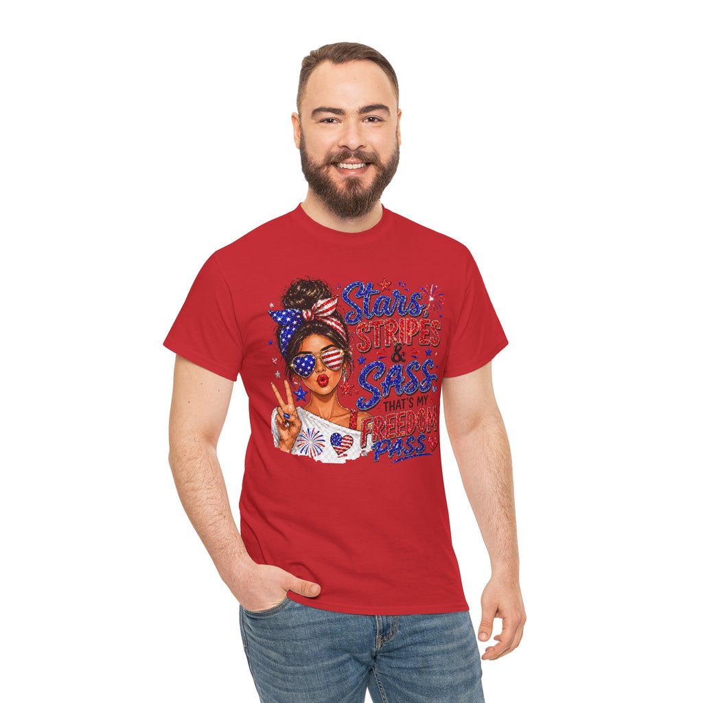 Patriotic 'Stars, Stripes & Sass' Tee — Fourth of July Women's Graphic T-Shirt