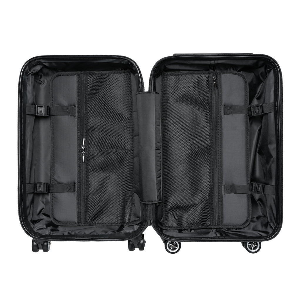 Suitcase - "Puff Prosper" Neon Travel Carry-On with Vibe & Good Energy Design