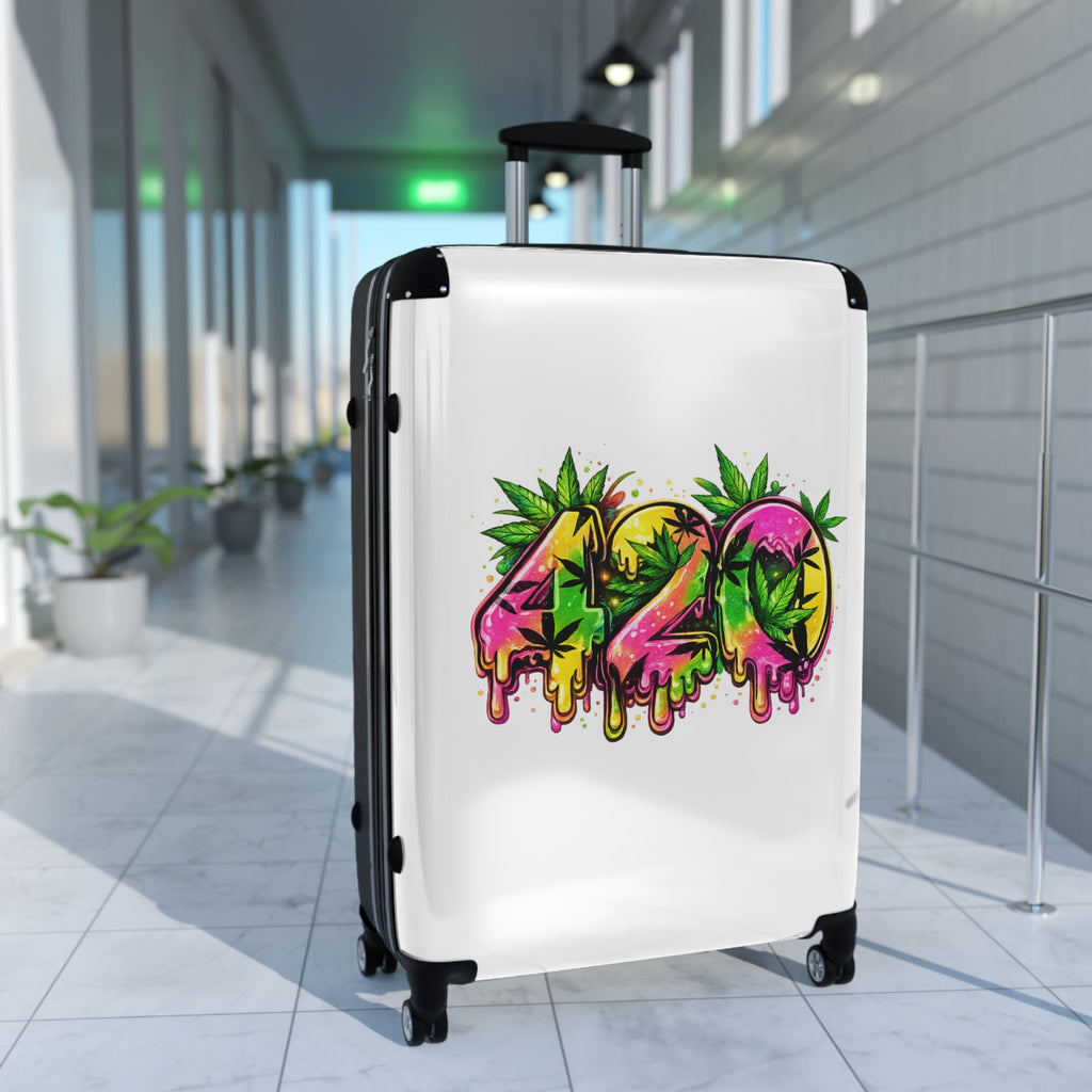 420 Graffiti Carry-On Suitcase — Colorful Stoner Travel Luggage