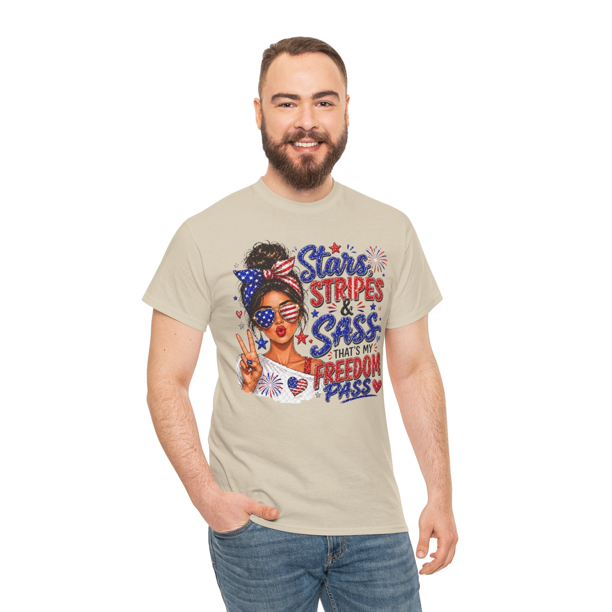 Patriotic 'Stars, Stripes & Sass' Tee — Fourth of July Women's Graphic T-Shirt