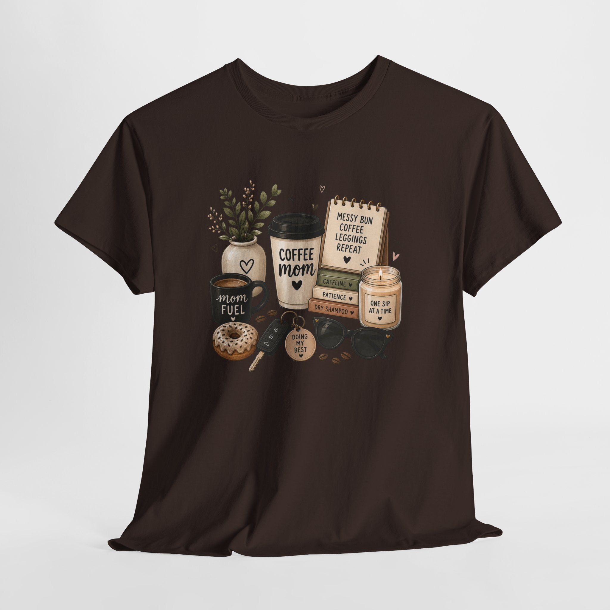 Coffee Mom Tee — Cute Coffee & Cookies Graphic T-Shirt