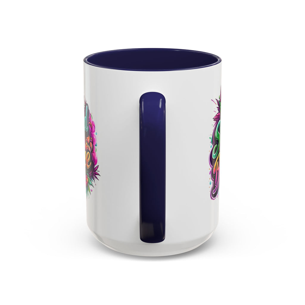Accent Coffee Mug — "Stoned and Boujee" Colorful Cannabis Art