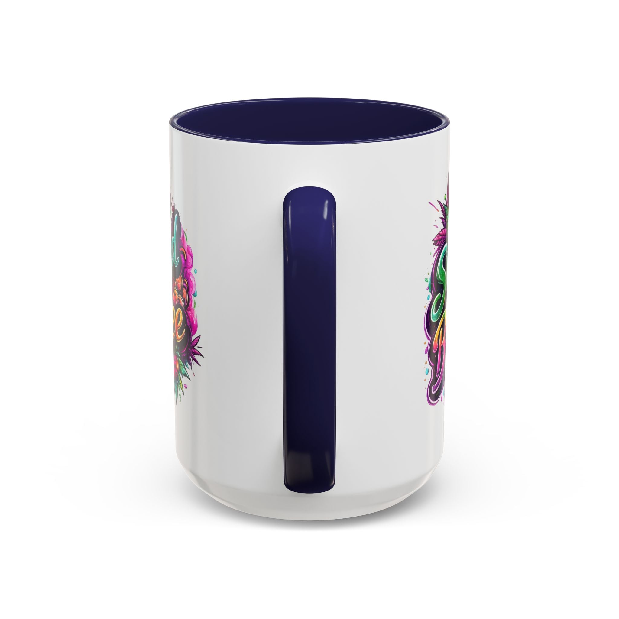 Accent Coffee Mug — "Stoned and Boujee" Colorful Cannabis Art