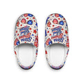 Patriotic 'Stars & Stripes' Women's Slippers — Red White Blue 4th of July Indoor Cozy House Shoes