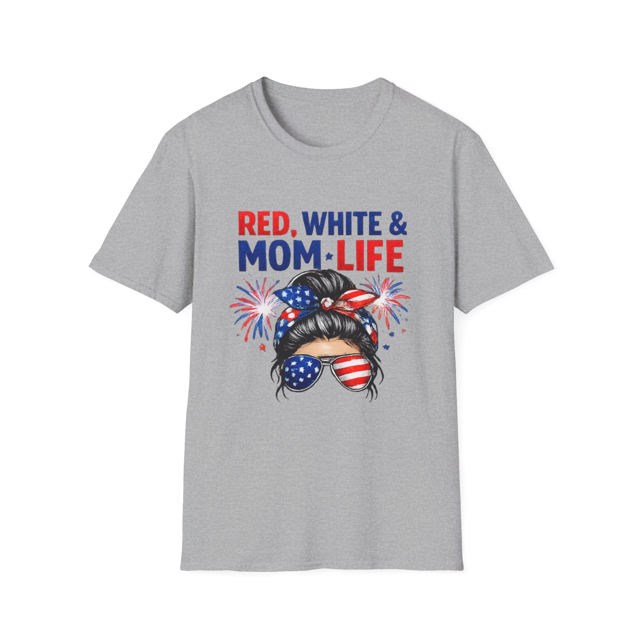 Mom Life USA T-Shirt — "Red, White & Mom Life" Patriotic Fourth of July Tee