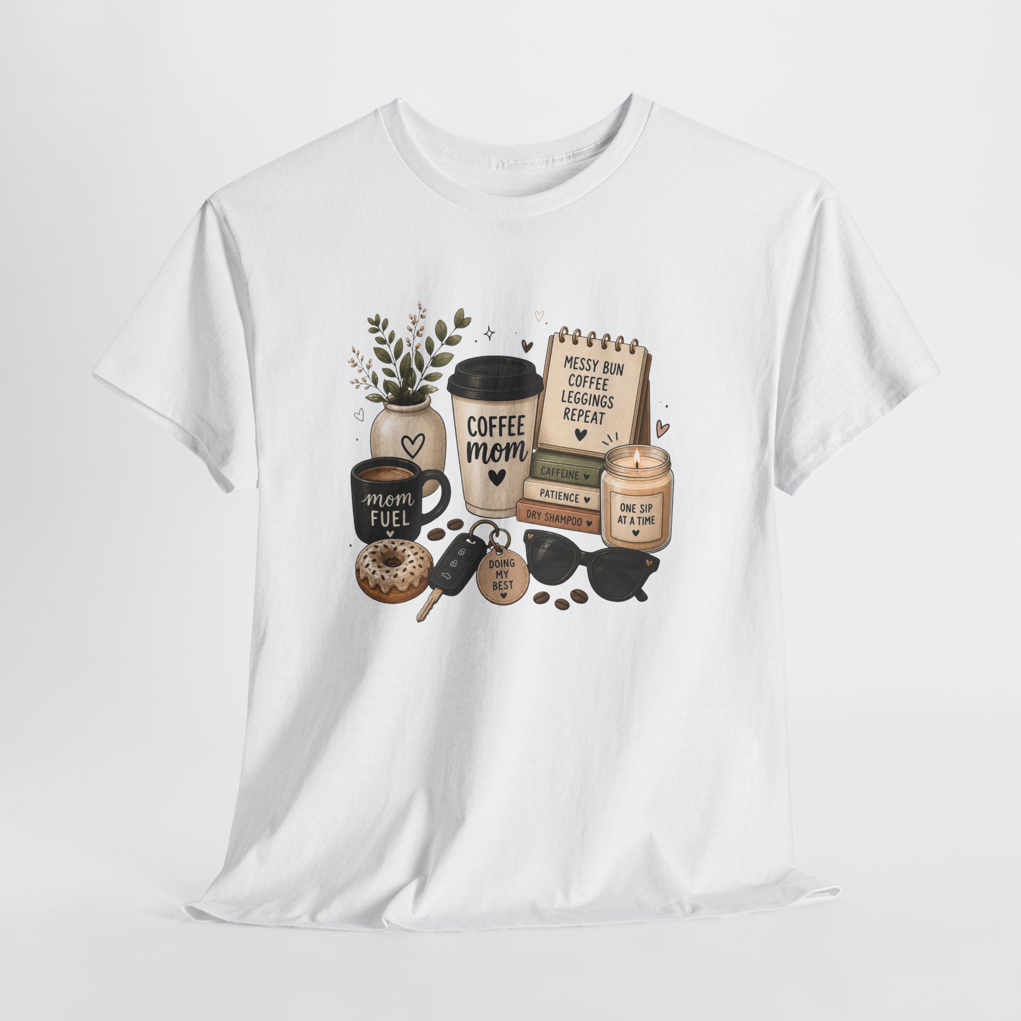 Coffee Mom Tee — Cute Coffee & Cookies Graphic T-Shirt