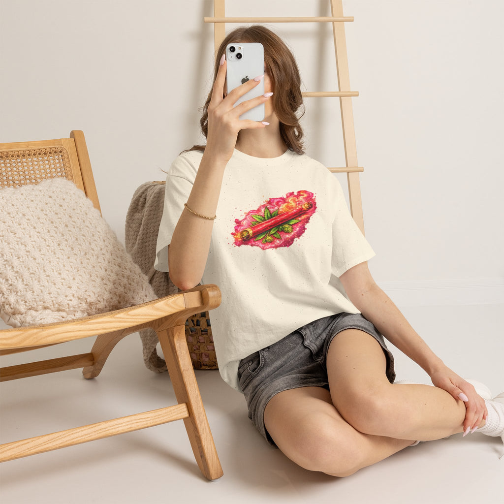 Spicy Cigar Verde Tee — Retro Chili & Cigar Graphic T-Shirt