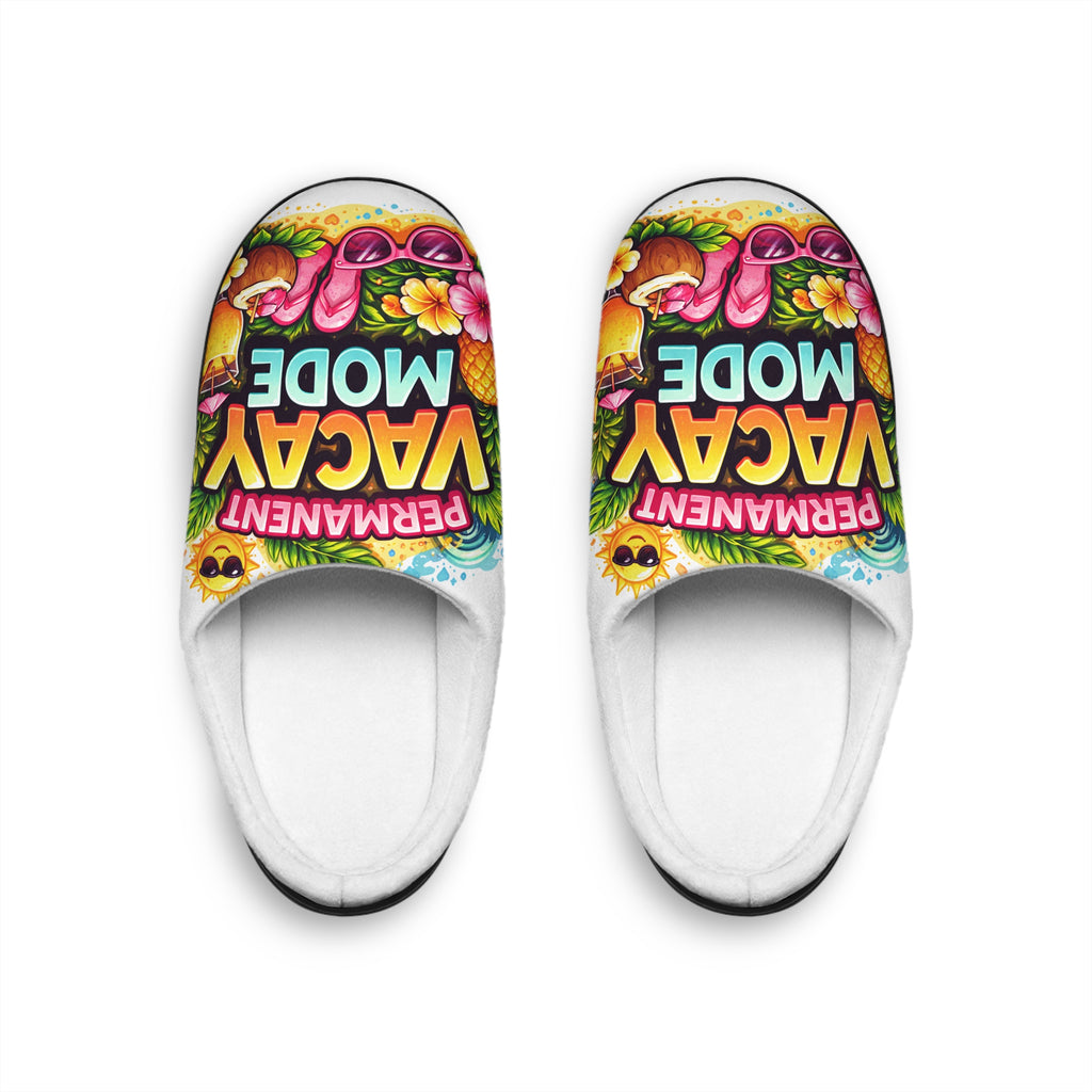 Slippers — 'Permanent Vacay Mode' Tropical Indoor Slides