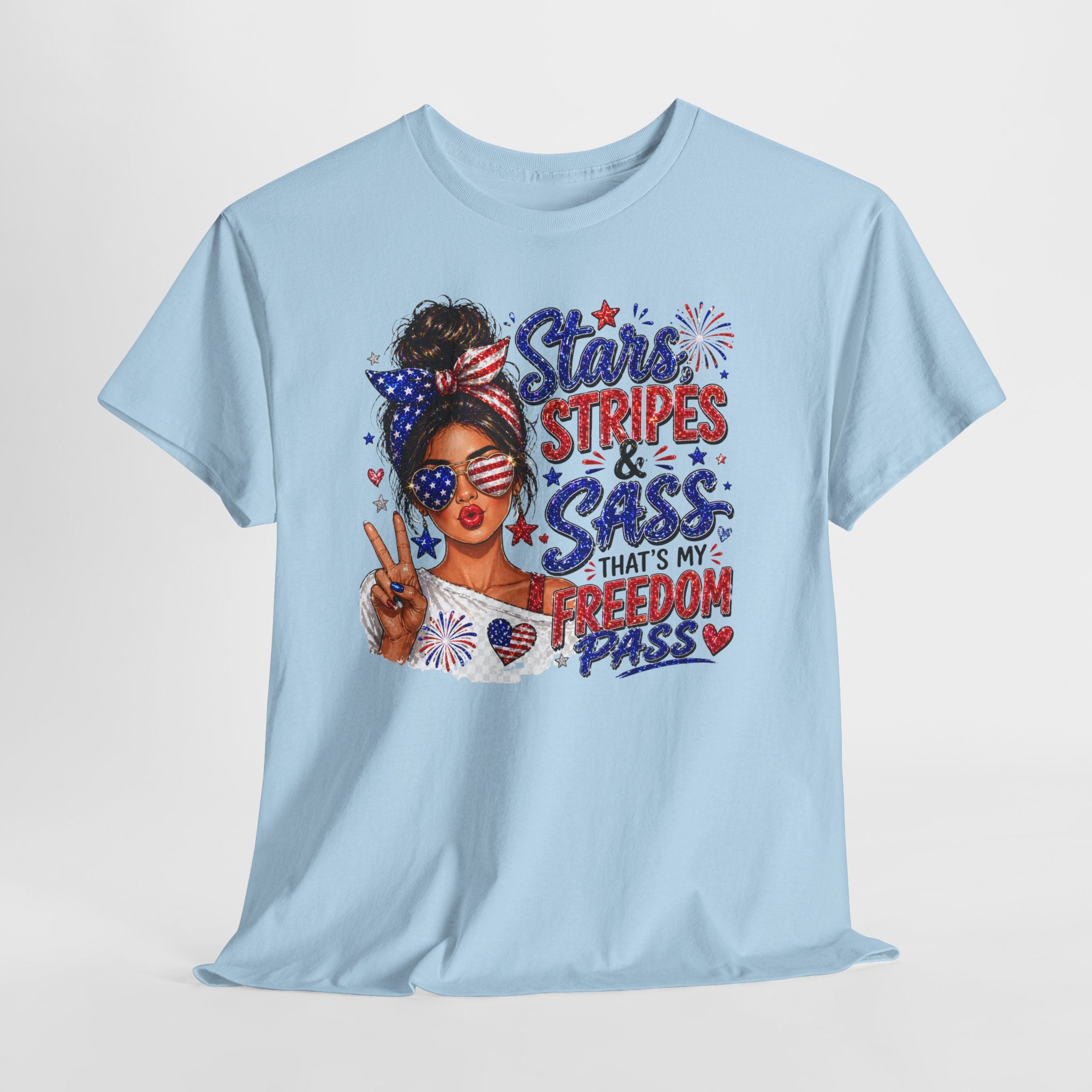 Patriotic 'Stars, Stripes & Sass' Tee — Fourth of July Women's Graphic T-Shirt