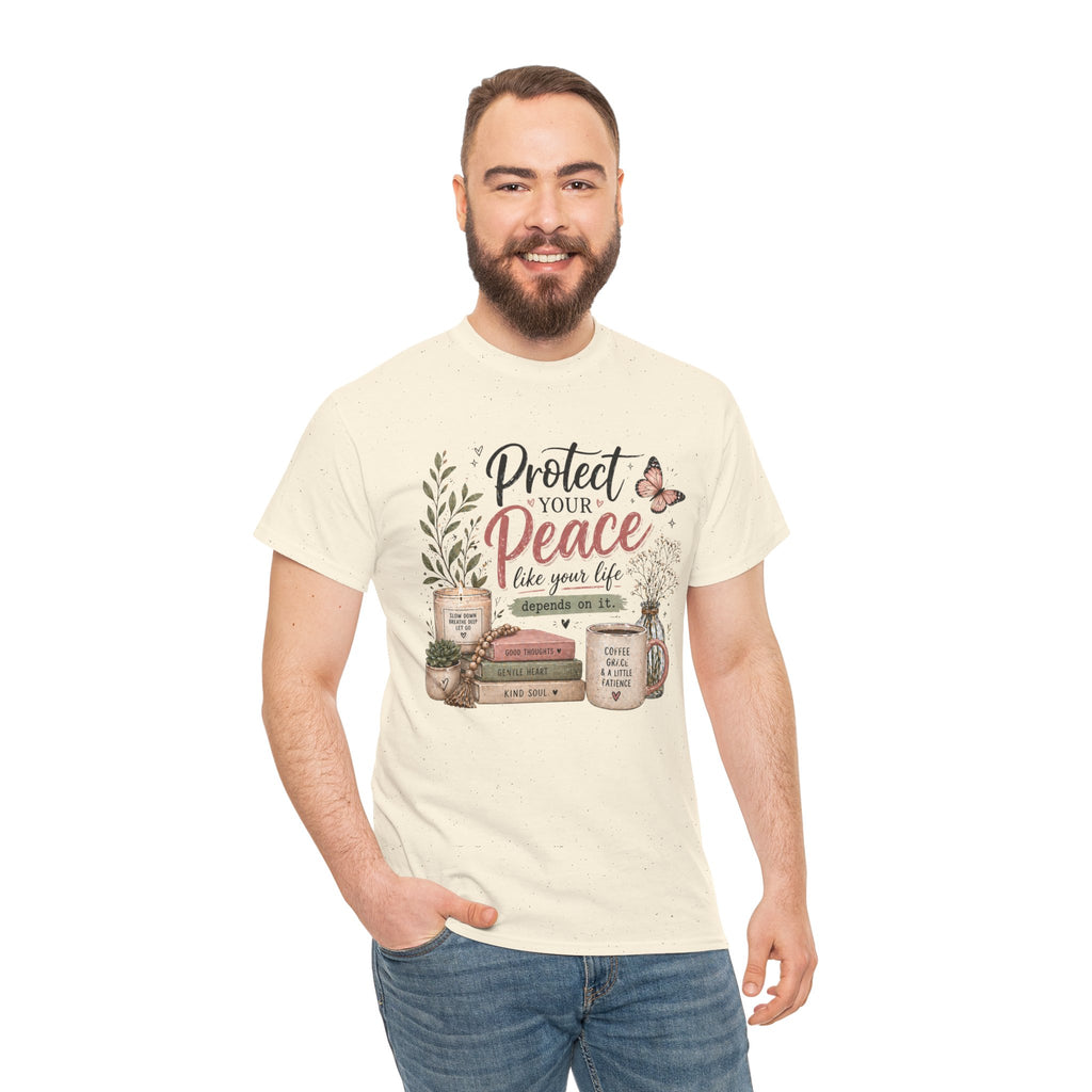 Protect Your Peace Tee — Inspirational Floral Graphic T-Shirt
