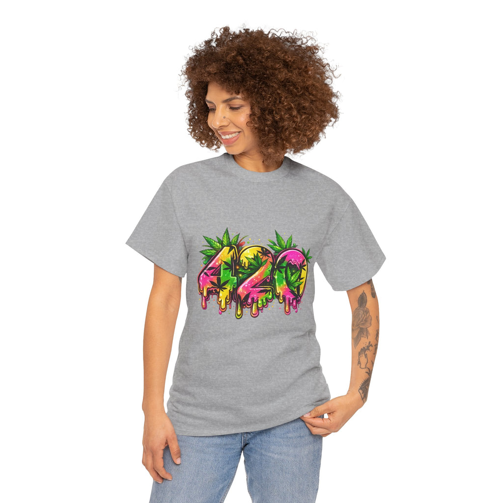 420 Drip Graphic T-Shirt — Cannabis Leaf Streetwear Tee