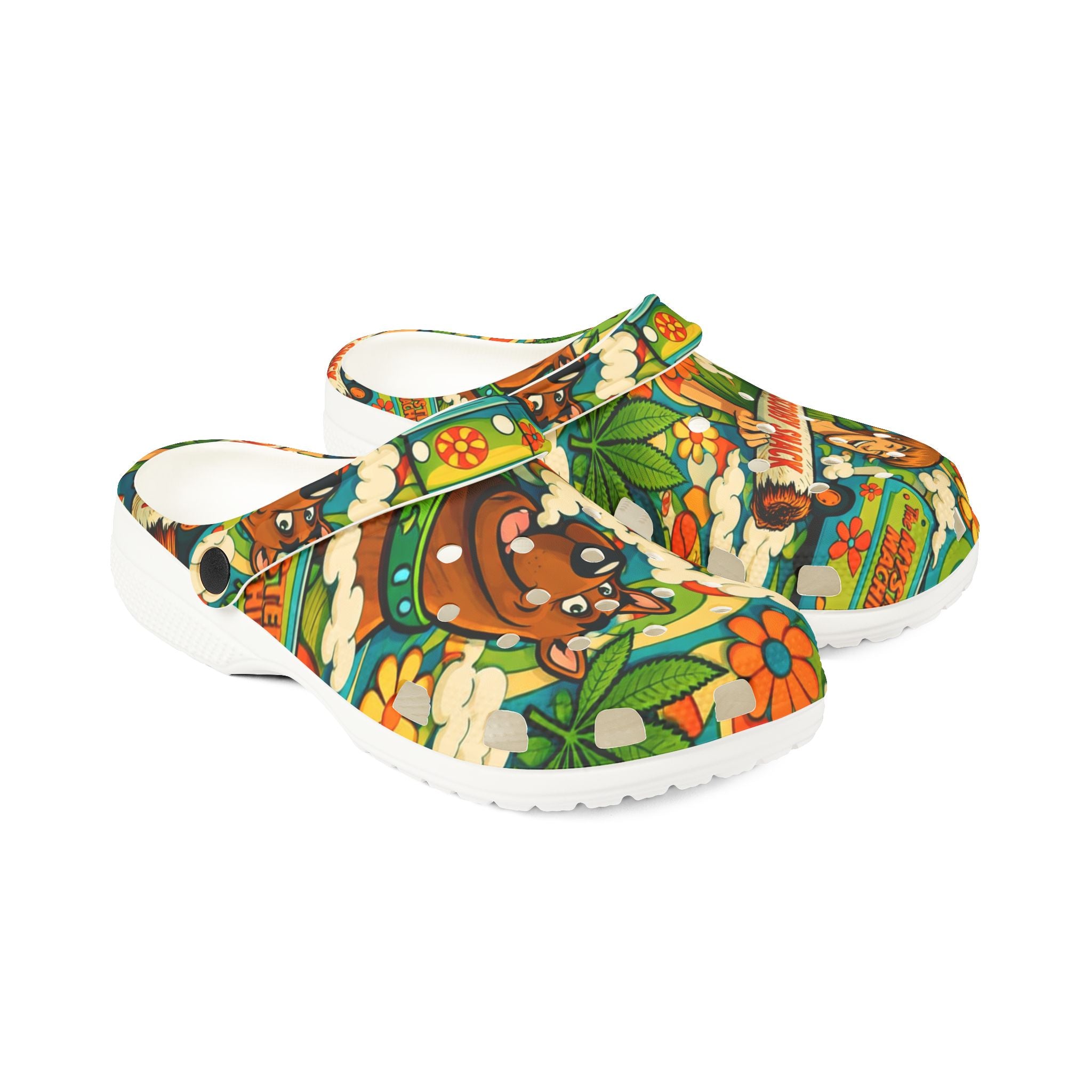 Scooby-Doo Floral EVA Clogs — Cartoon Comfort Slip-On Shoes