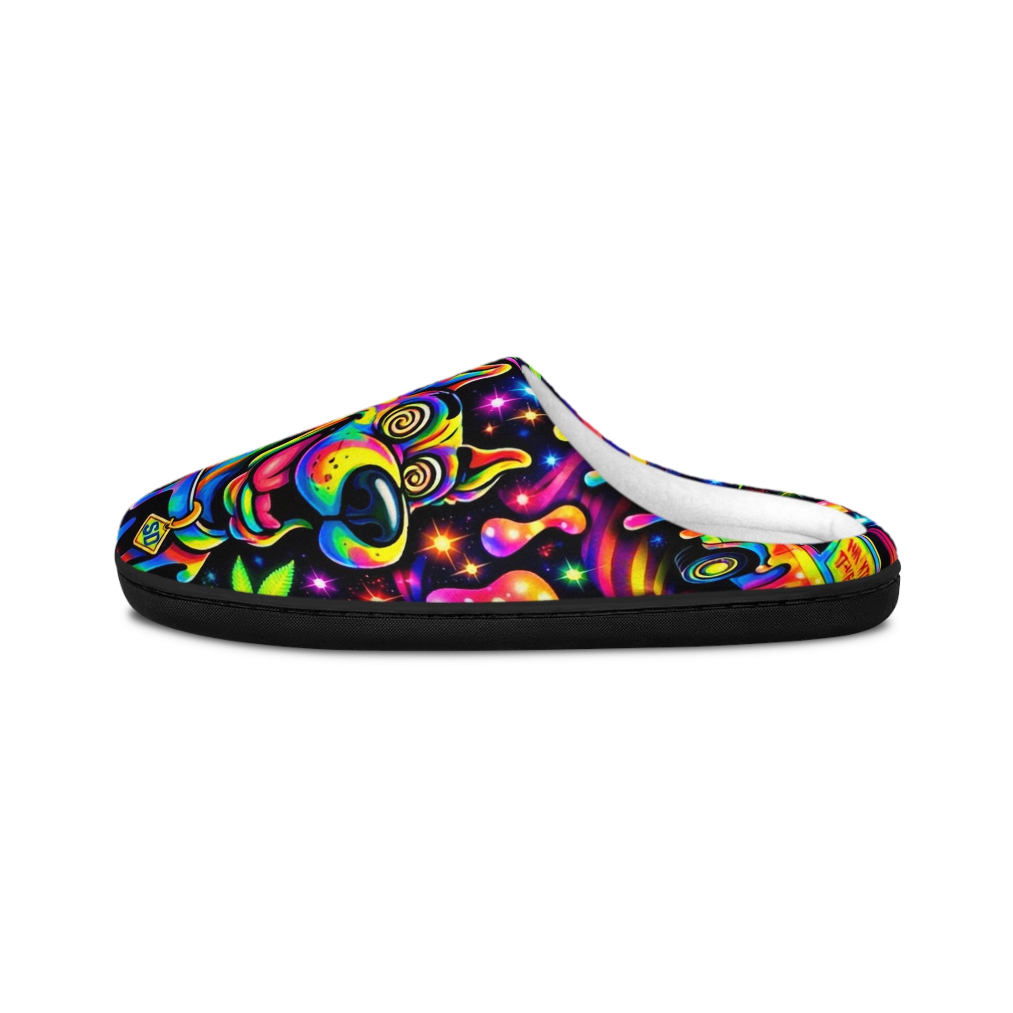Slippers — Psychedelic Neon Chameleon Indoor Slippers
