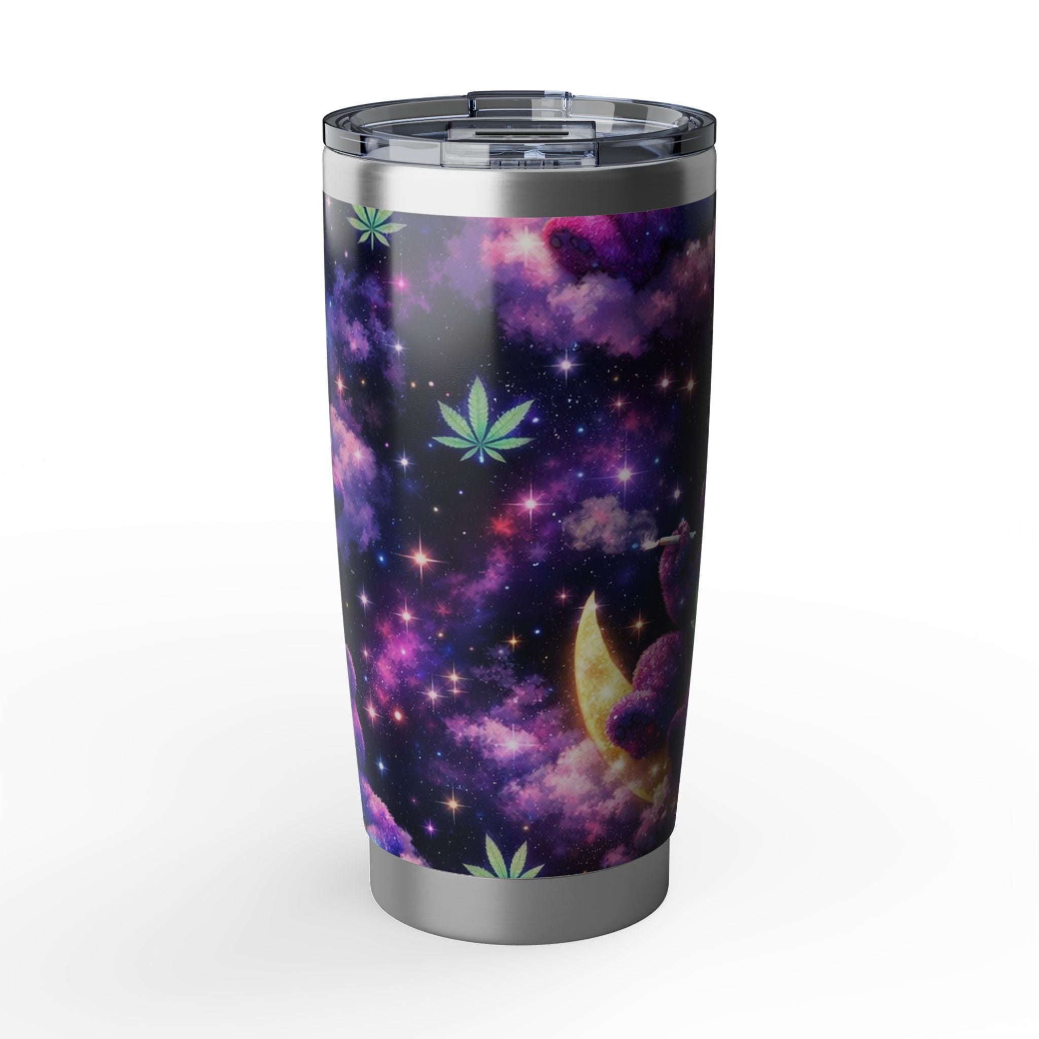Galaxy Bear Cannabis Leaf 20oz Tumbler