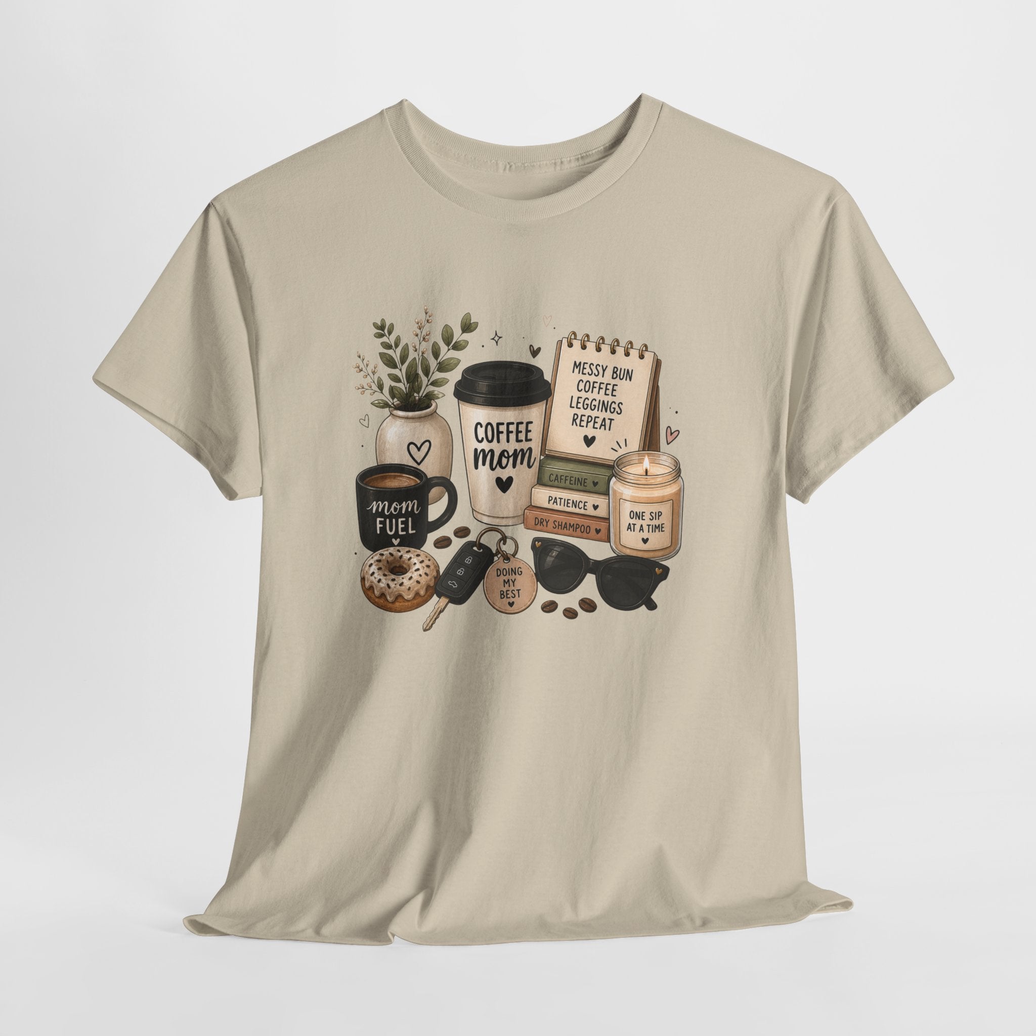 Coffee Mom Tee — Cute Coffee & Cookies Graphic T-Shirt