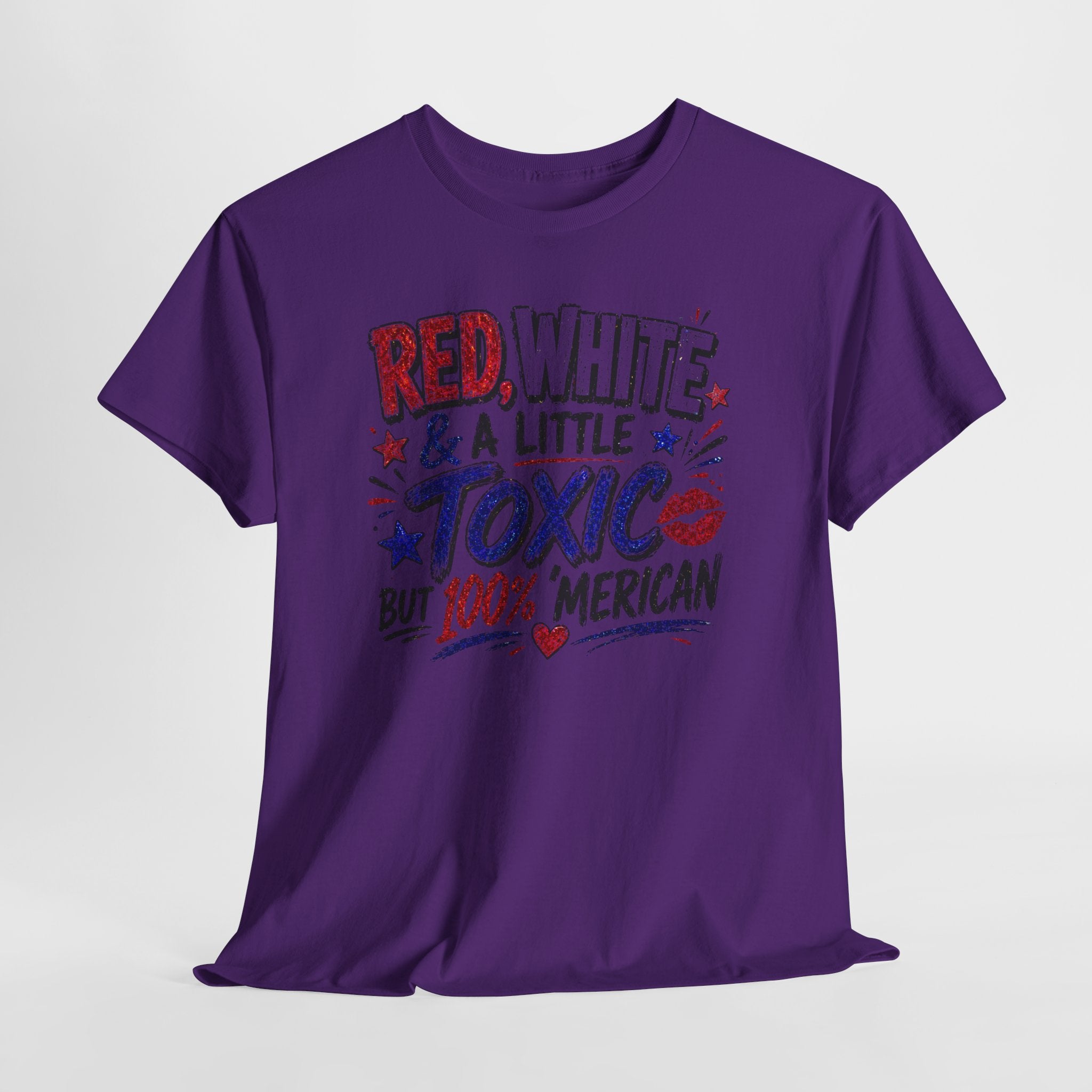 Patriotic 'Red, White & a Little Toxic but 100% Merican' Graphic Tee
