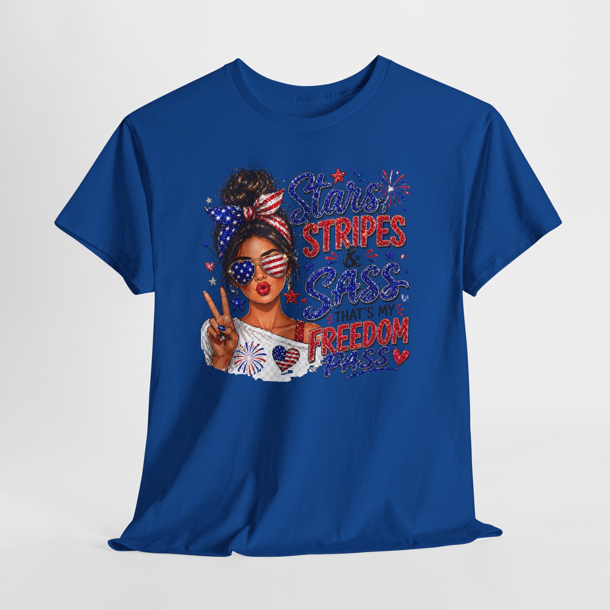 Patriotic 'Stars, Stripes & Sass' Tee — Fourth of July Women's Graphic T-Shirt