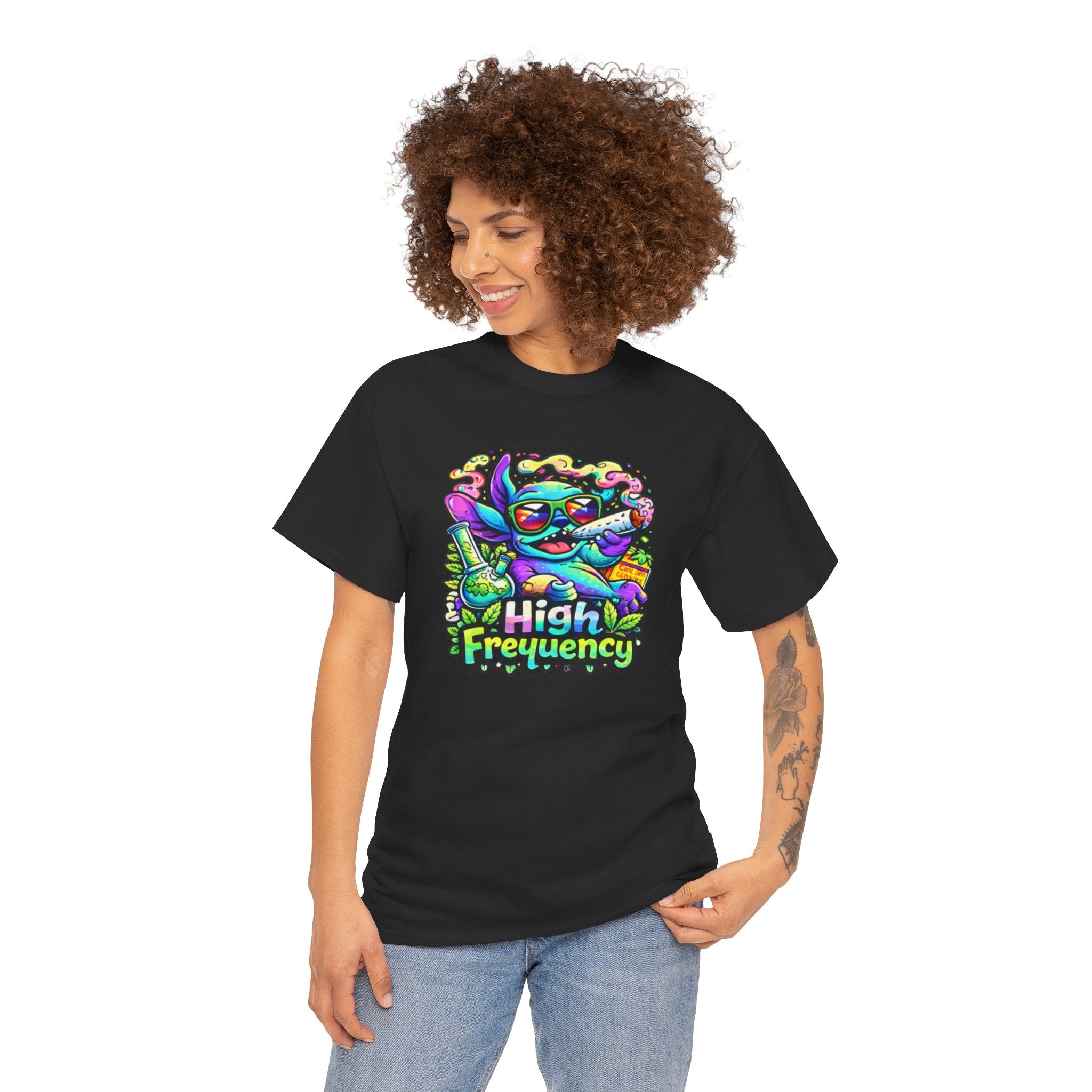 Psychedelic Cat 'High Frequency' Graphic Tee