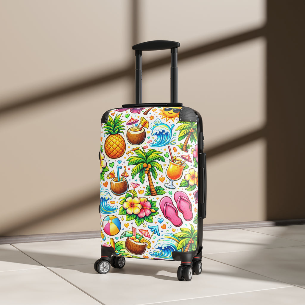 Tropical Vacation Suitcase – Colorful Pineapple & Palm Beach Carry-On