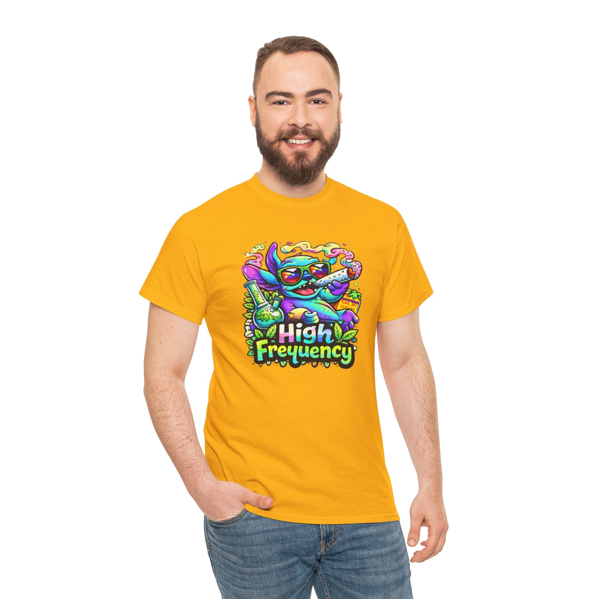 Psychedelic Cat 'High Frequency' Graphic Tee