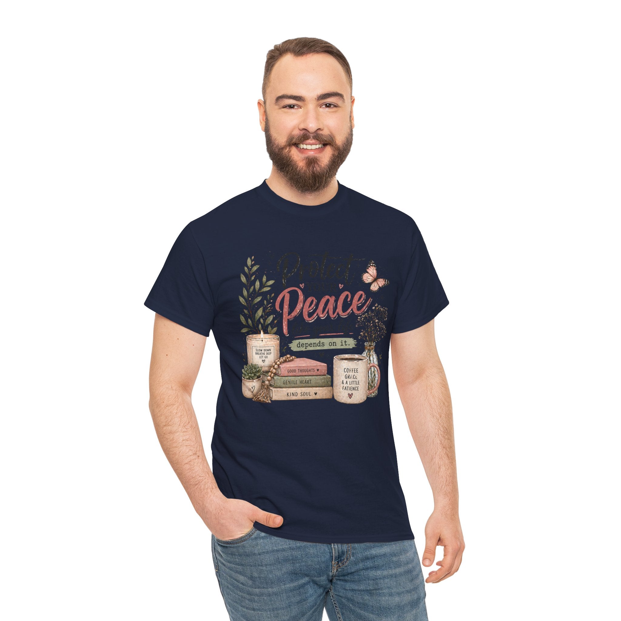 Protect Your Peace Tee — Inspirational Floral Graphic T-Shirt