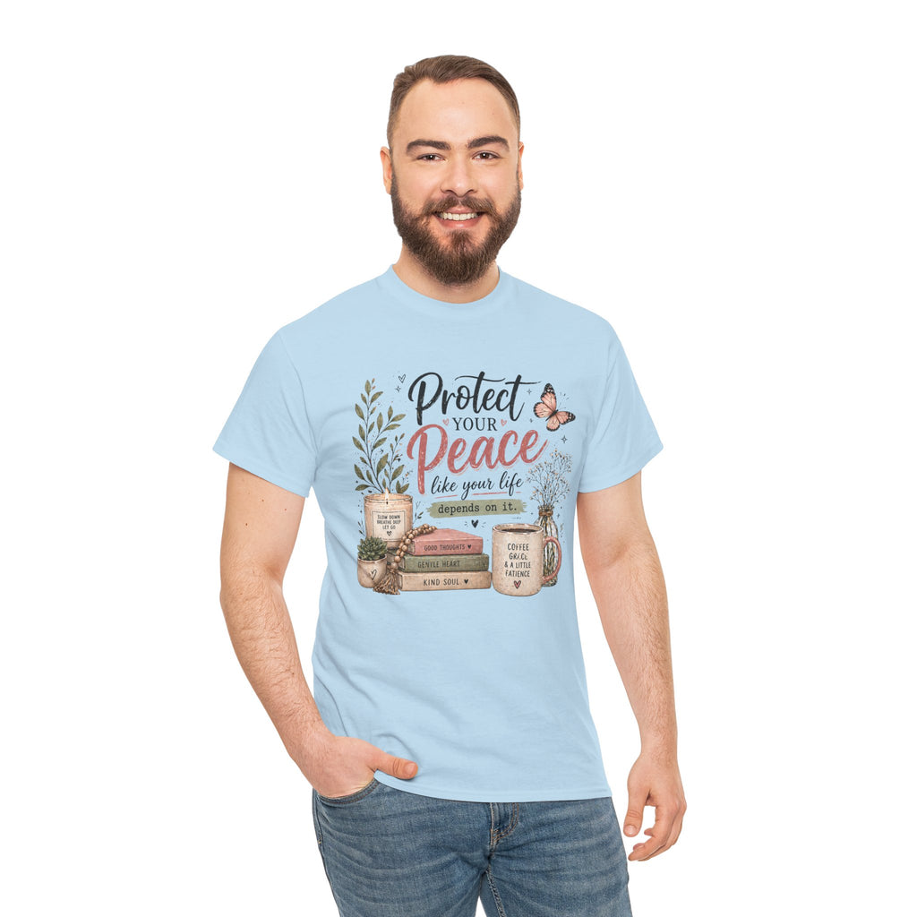 Protect Your Peace Tee — Inspirational Floral Graphic T-Shirt