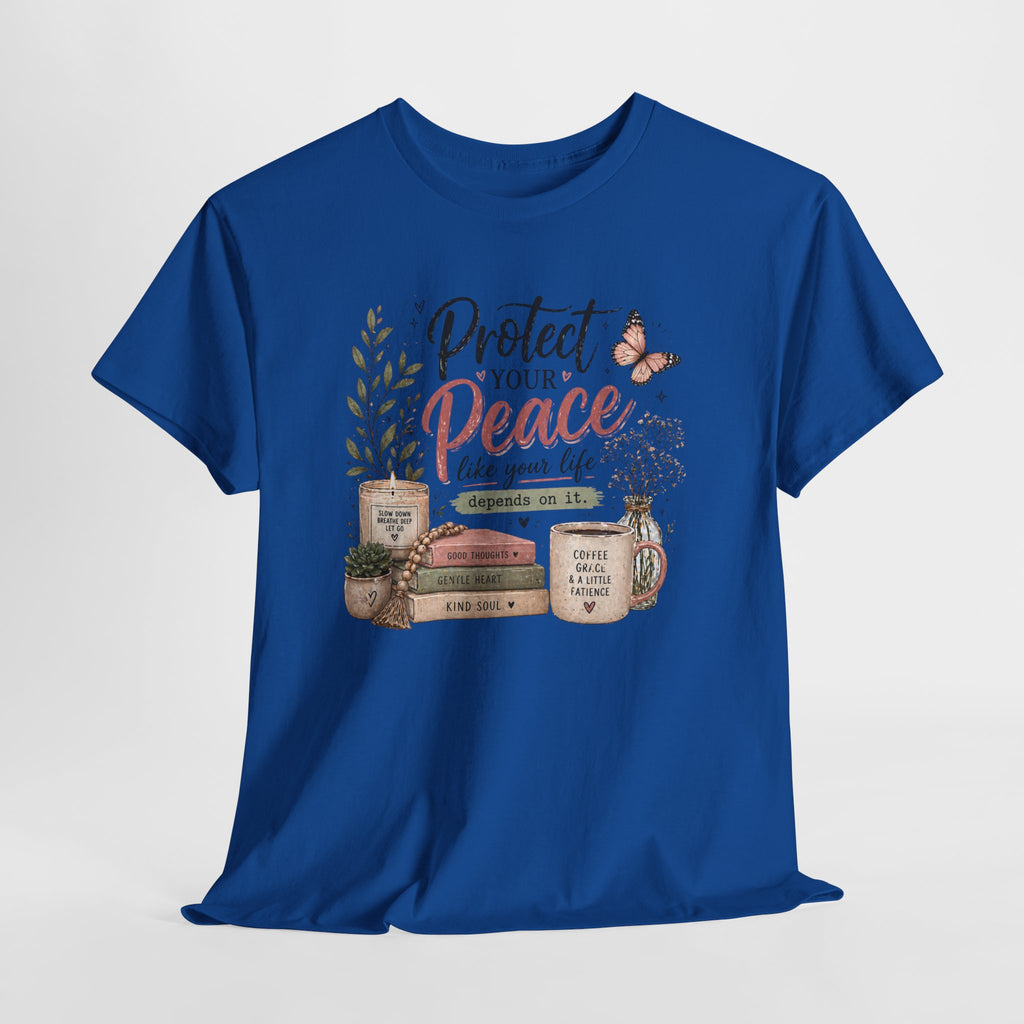 Protect Your Peace Tee — Inspirational Floral Graphic T-Shirt