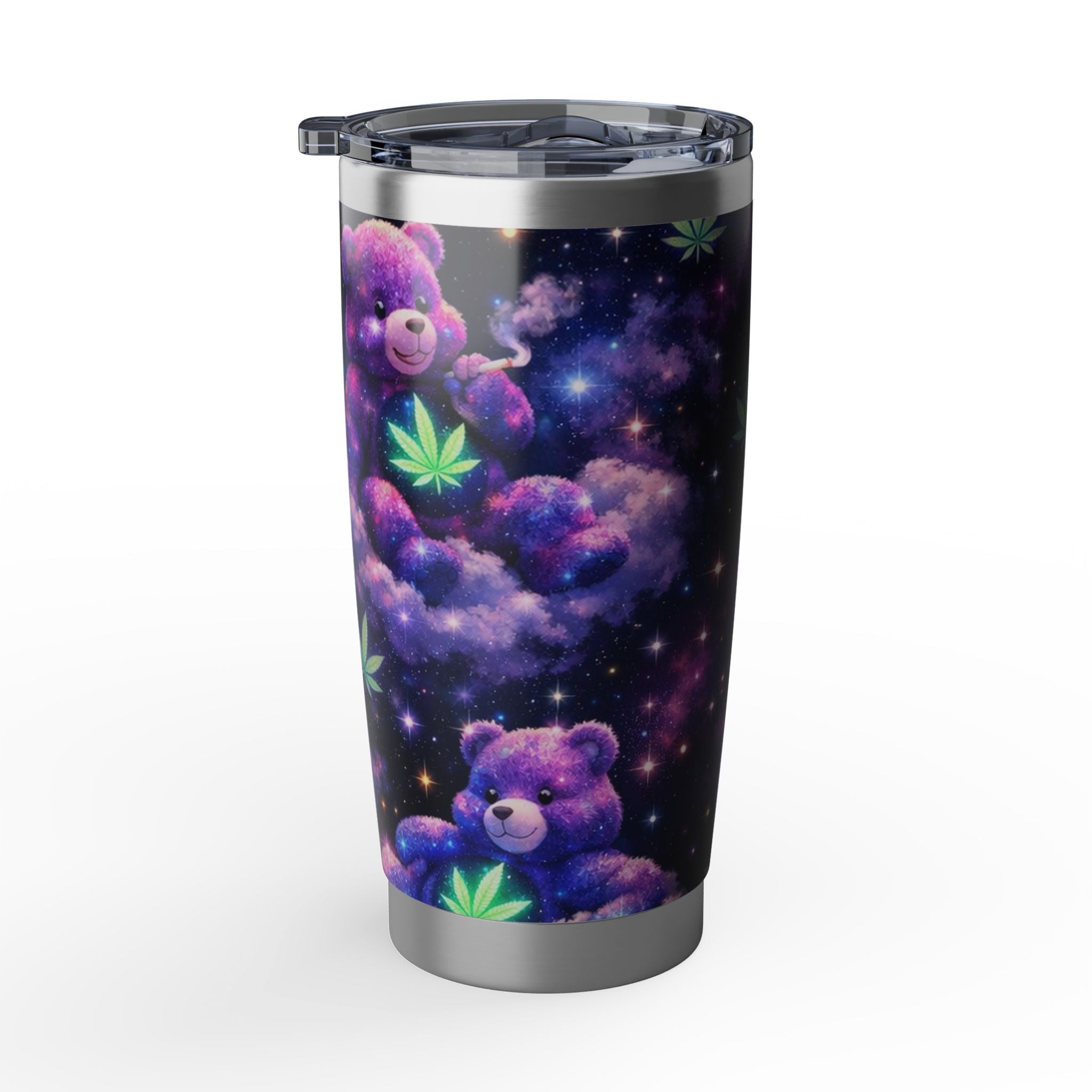 Galaxy Bear Cannabis Leaf 20oz Tumbler