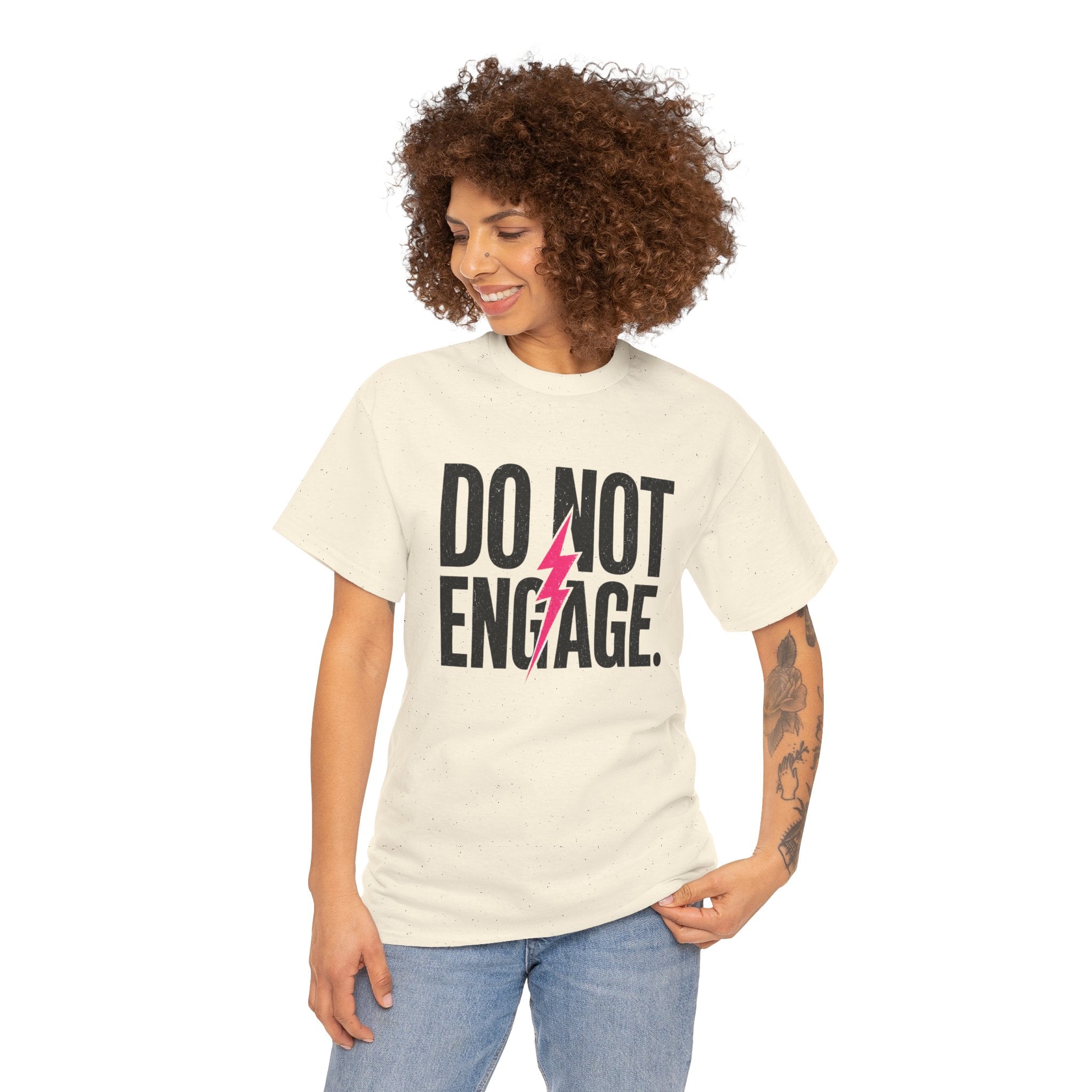 Do Not Engage Lightning Tee — Funny Bold Graphic T‑Shirt