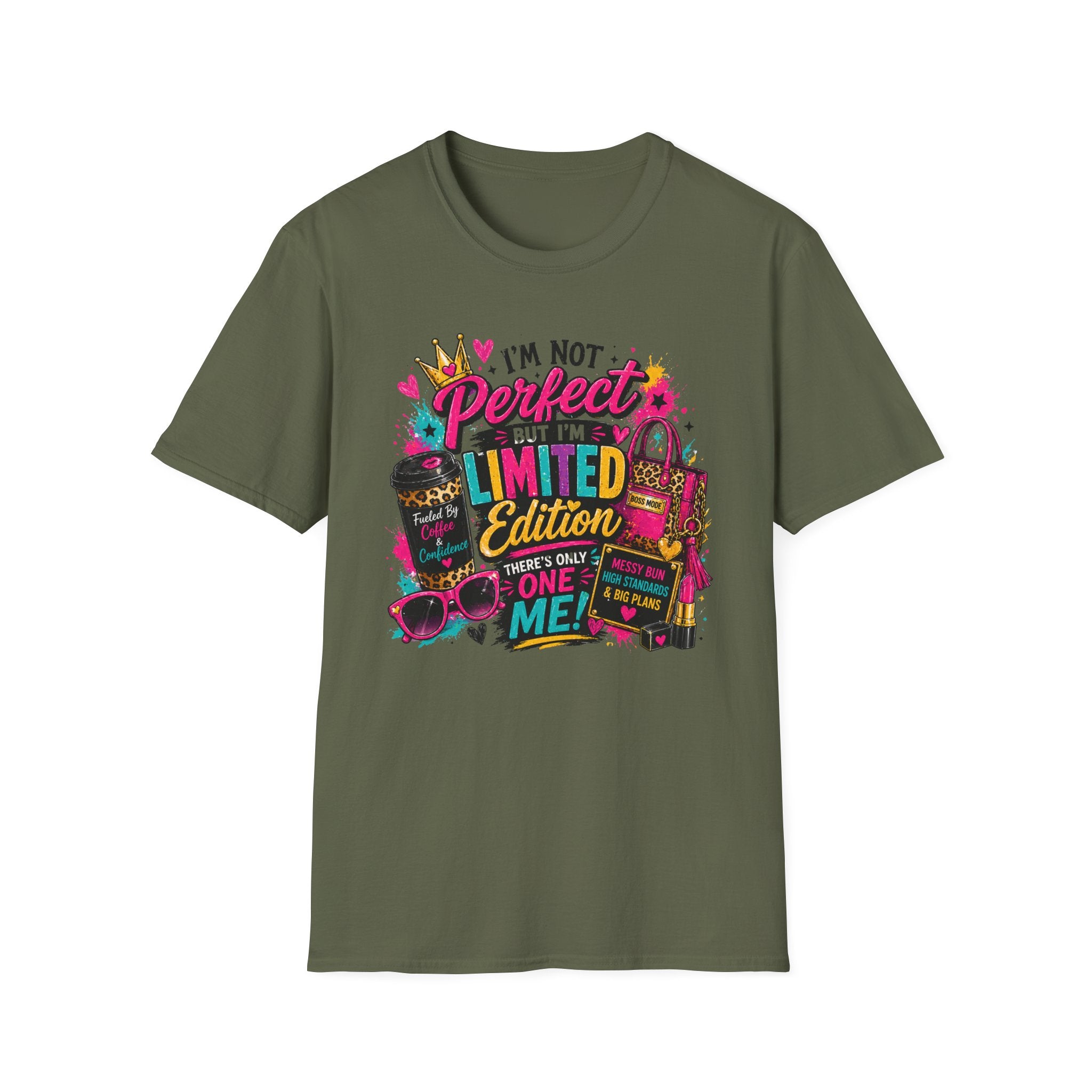 Limited Edition Graphic T-Shirt — "I'm Not Perfect But I'm Limited Edition" Bright Retro Design