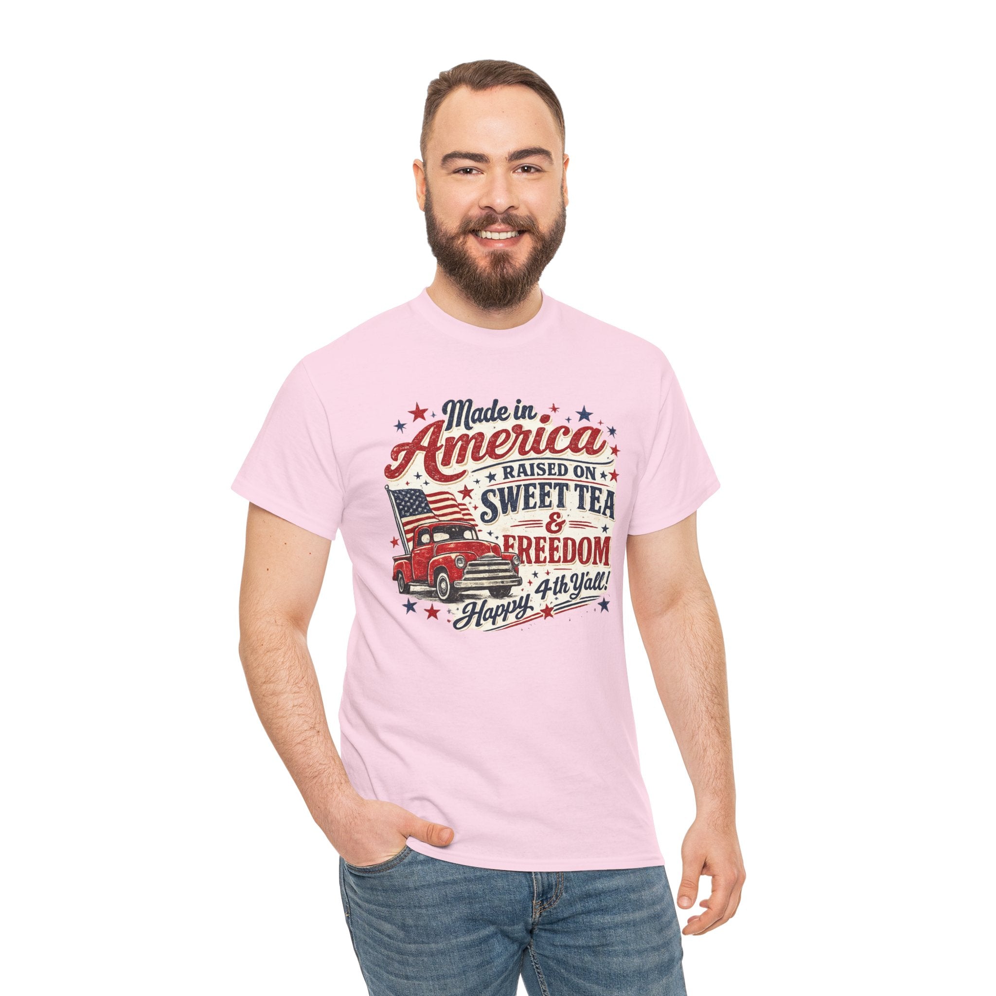 Made in America Sweet Tea & Freedom T-Shirt — 4th of July Patriotic Tee