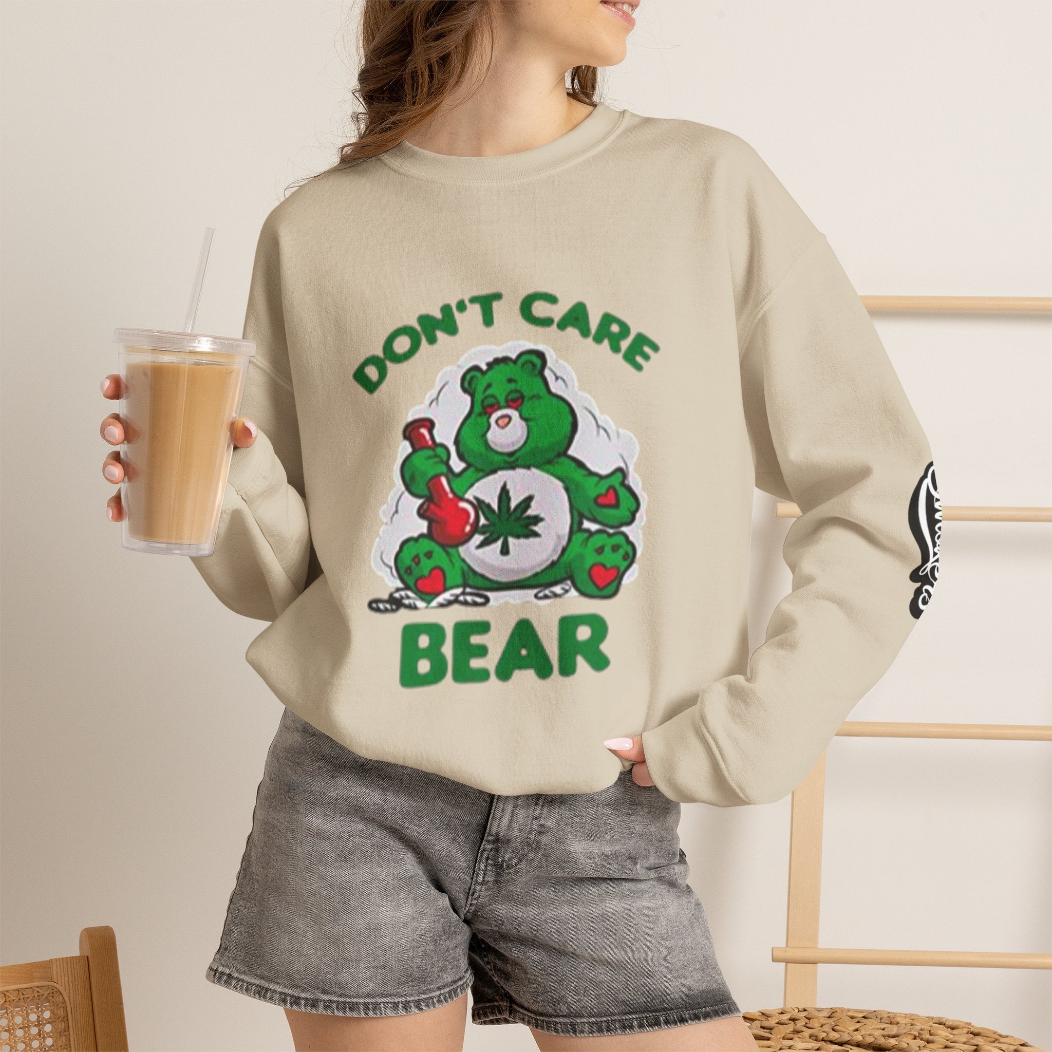 I Don't Care Bear Sweatshirt — Funny Graphic Crewneck