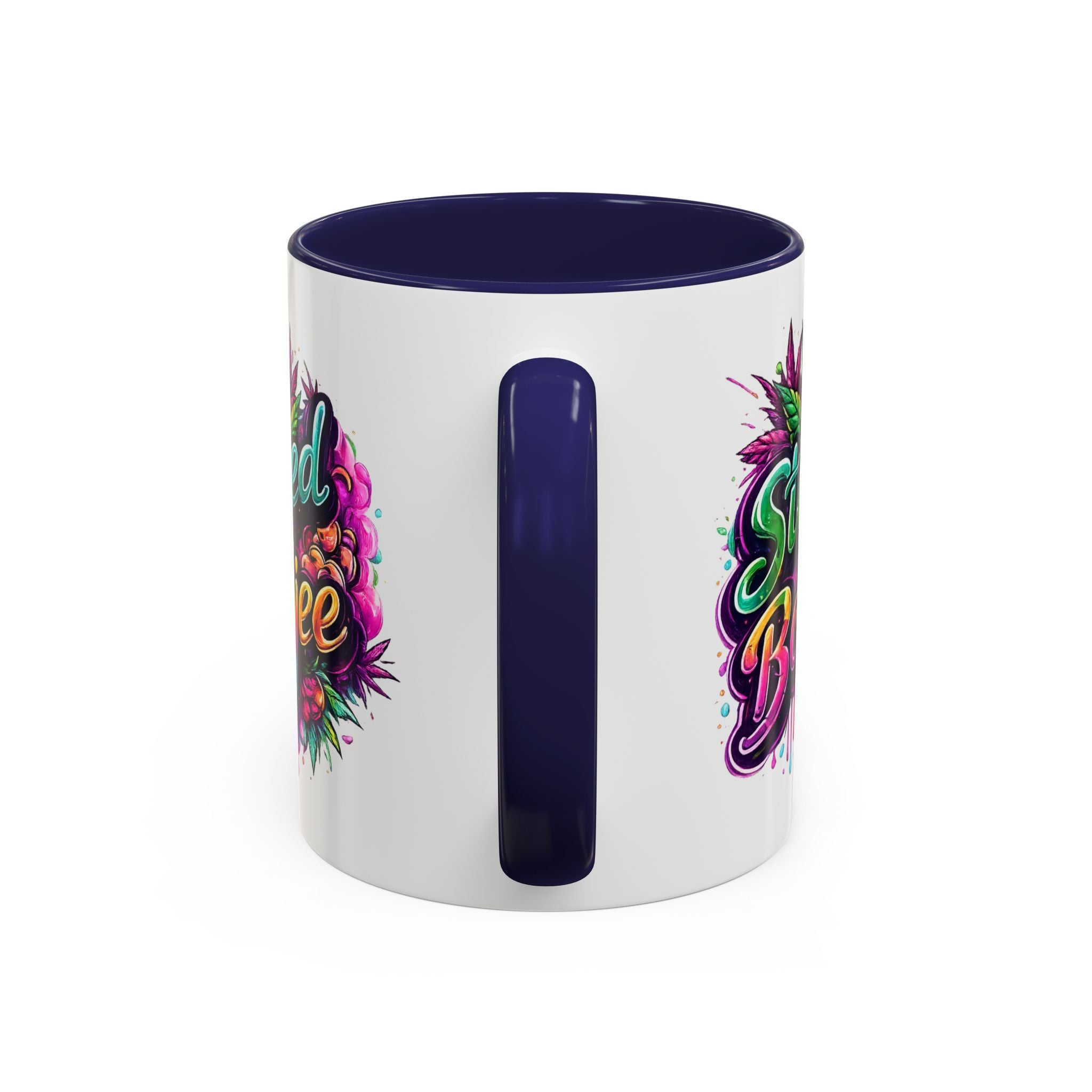 Accent Coffee Mug — "Stoned and Boujee" Colorful Cannabis Art