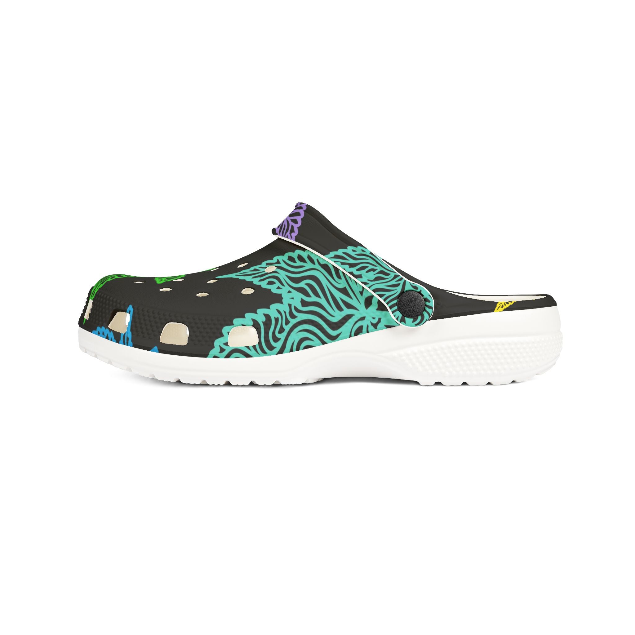 Leaf Print Foam Clogs – Colorful Cannabis Pattern EVA Shoes