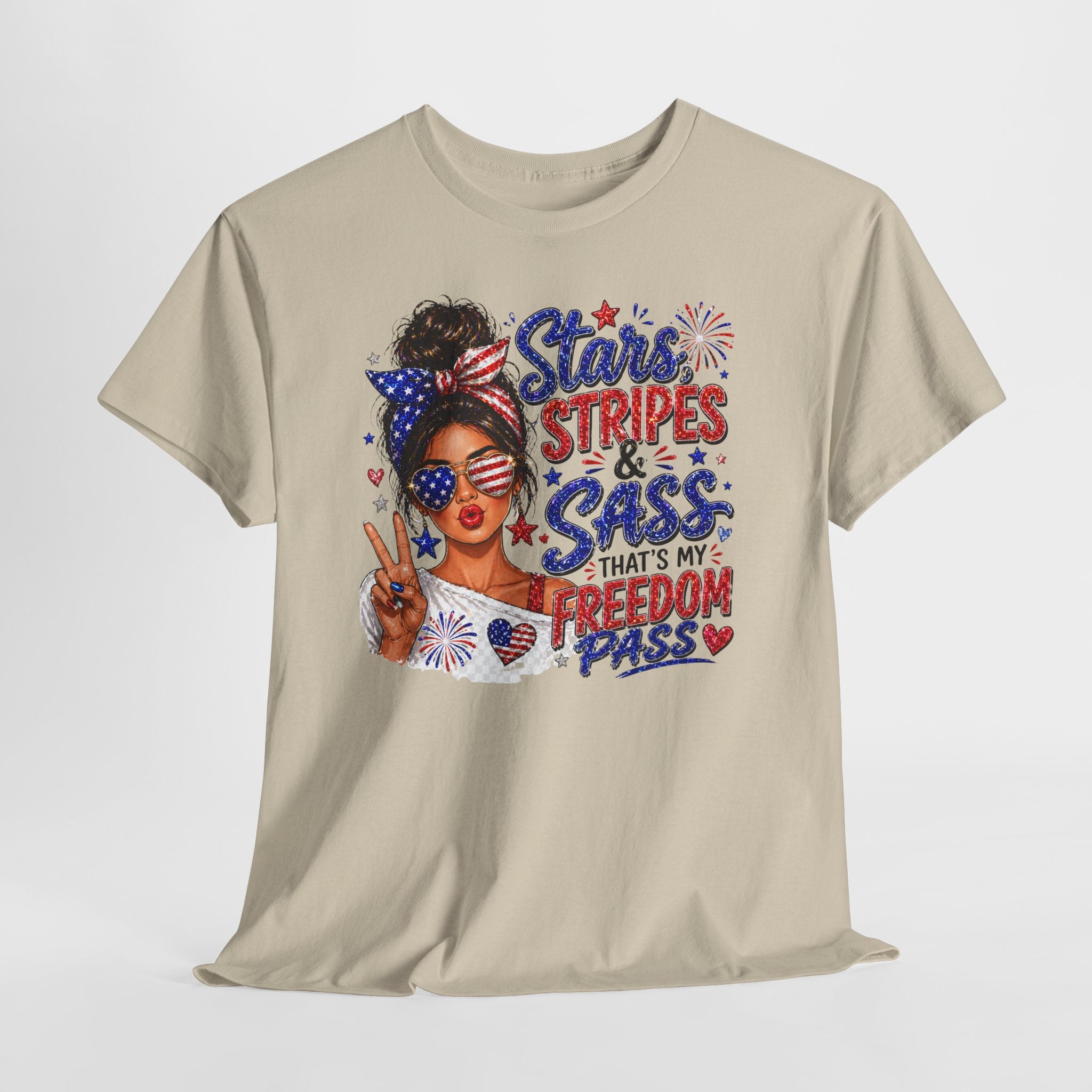 Patriotic 'Stars, Stripes & Sass' Tee — Fourth of July Women's Graphic T-Shirt