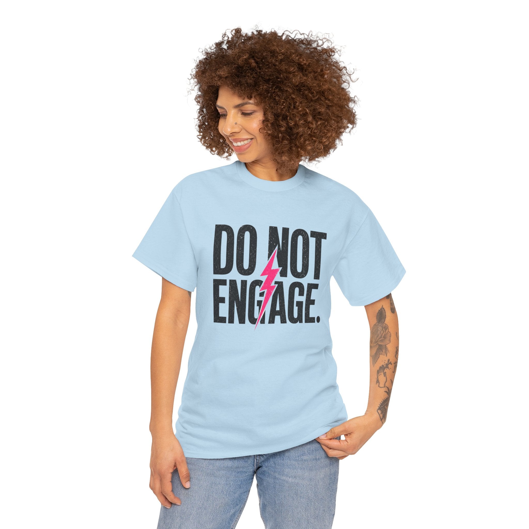Do Not Engage Lightning Tee — Funny Bold Graphic T‑Shirt