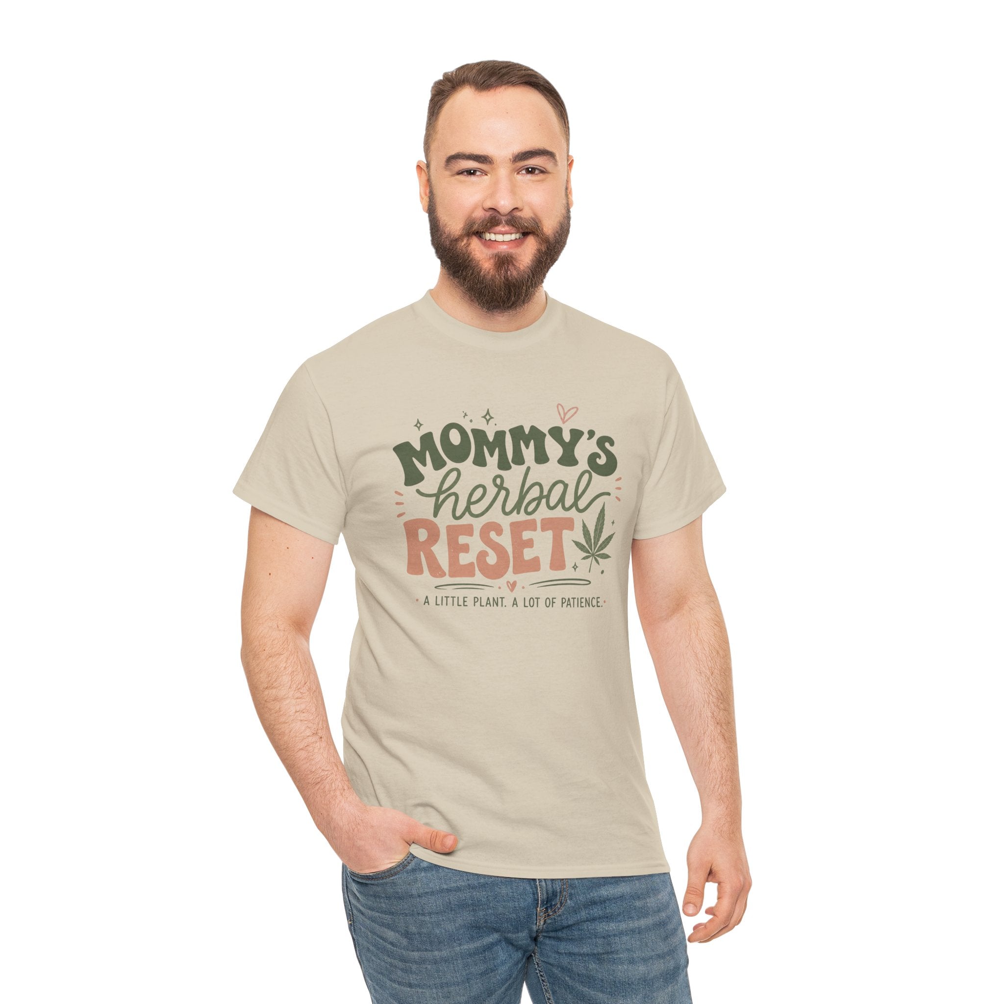T-Shirt — "Mommy's Herbal Reset" Graphic Tee (Cannabis Plant Mom Shirt)