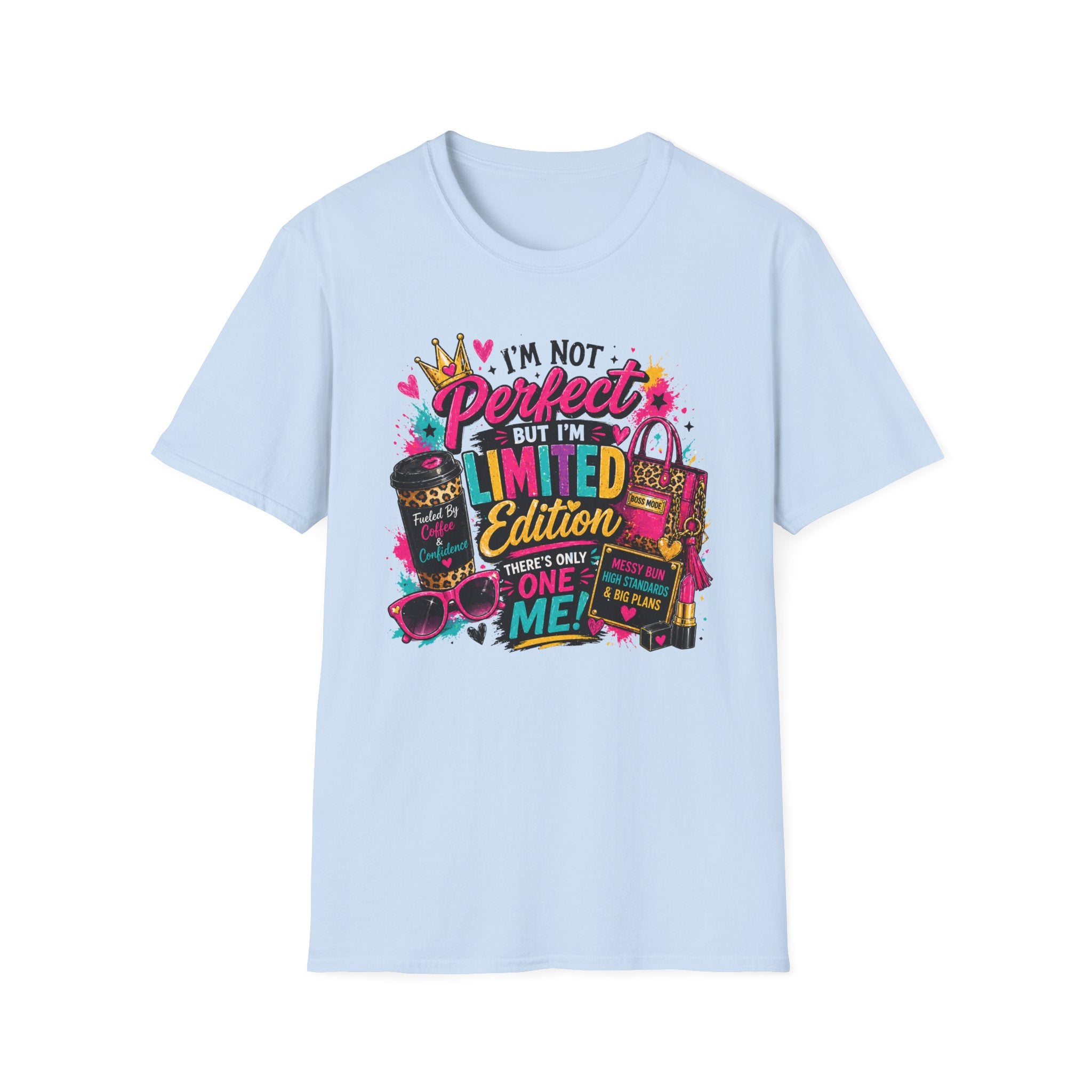 Limited Edition Graphic T-Shirt — "I'm Not Perfect But I'm Limited Edition" Bright Retro Design