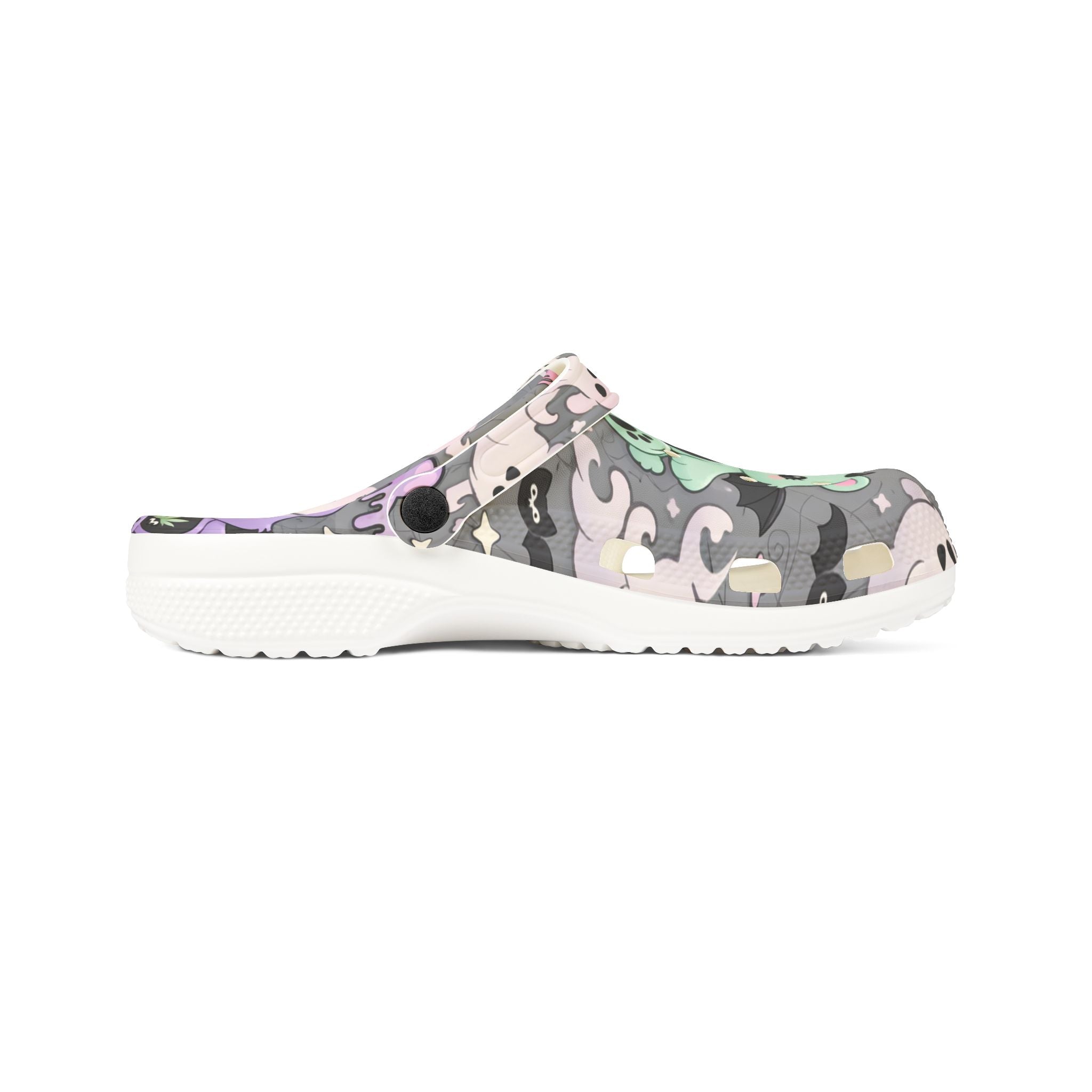 Cute Green Bear Cannabis Print Clogs - EVA Foam Slip-On Shoes