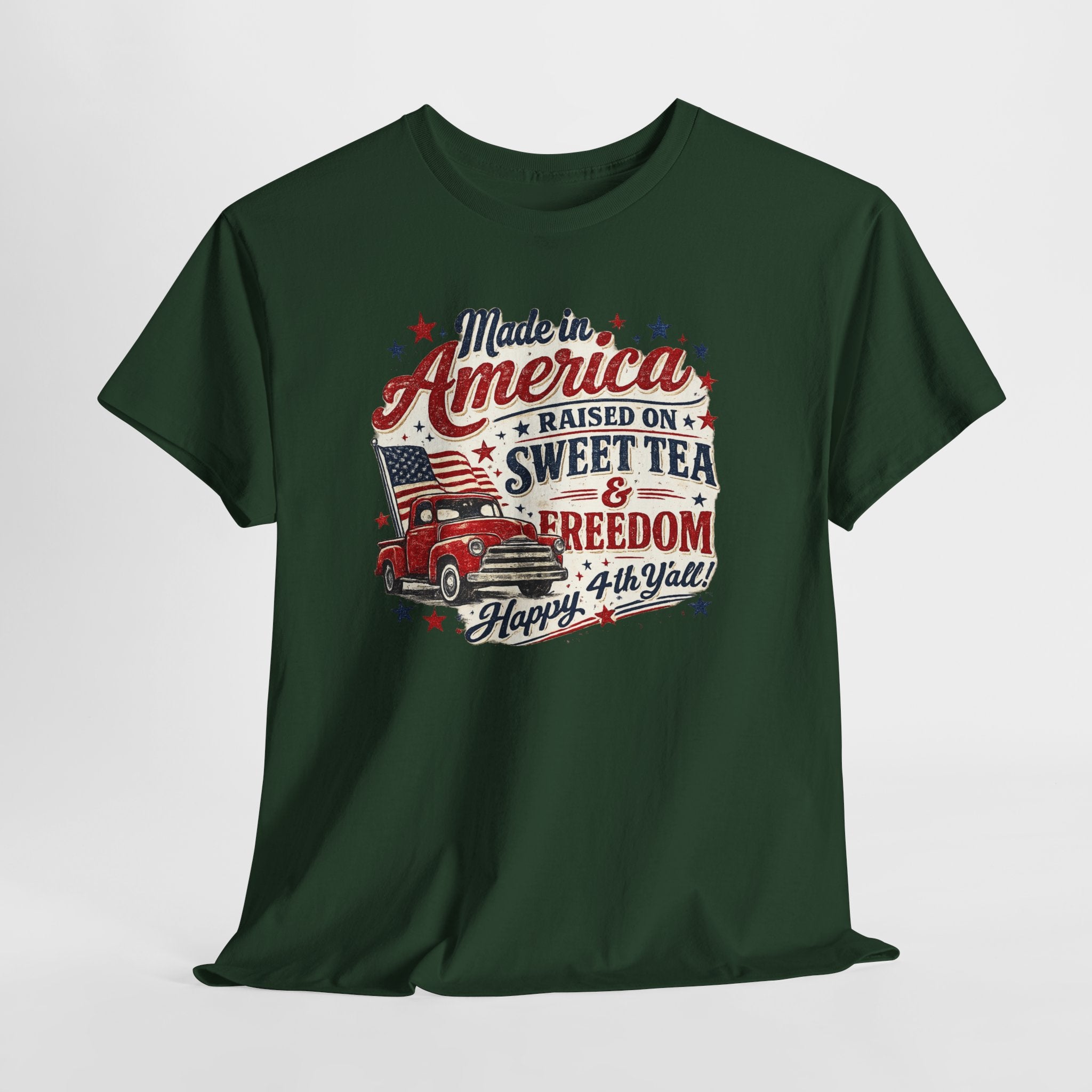 Made in America Sweet Tea & Freedom T-Shirt — 4th of July Patriotic Tee