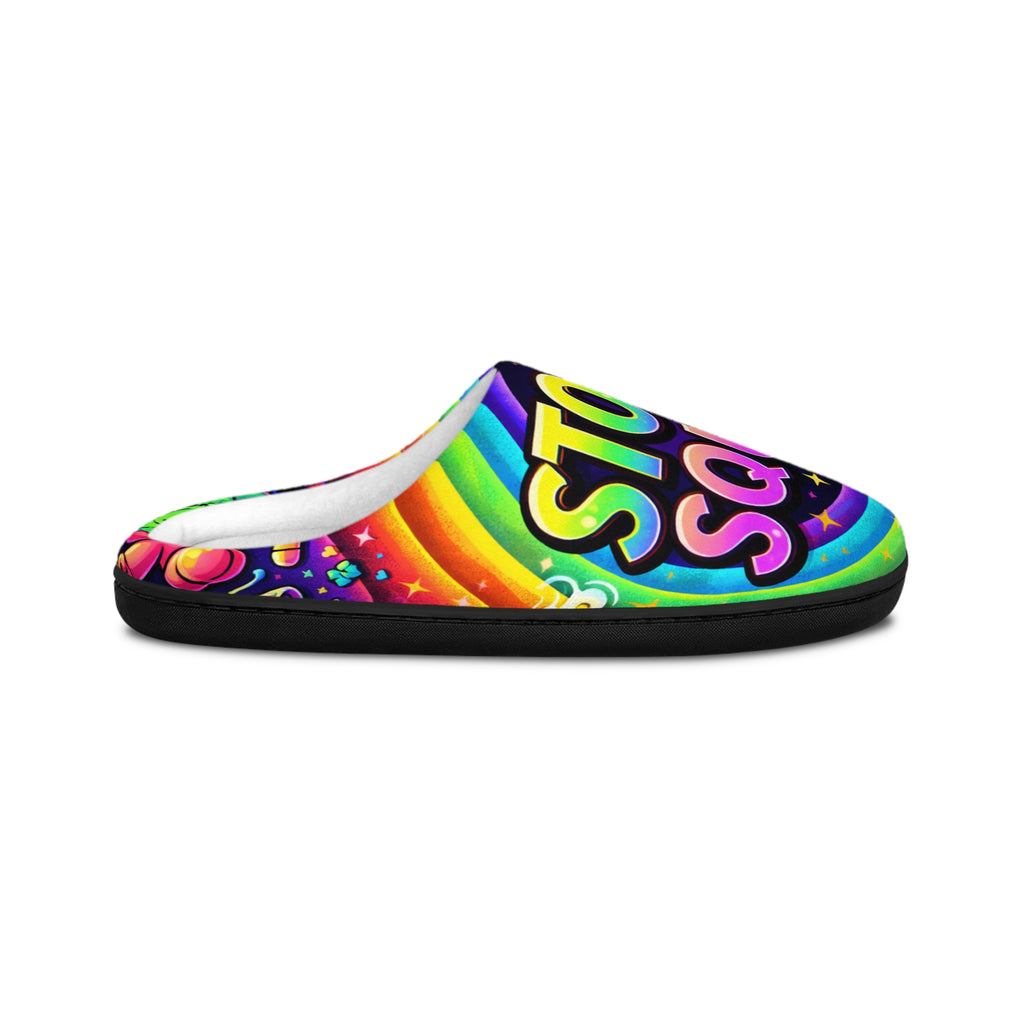 Slippers — Rainbow “Stoner Squad” Cozy Indoor Slides
