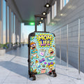 Mom Life Carry-On Suitcase – Funny Cartoon Travel Luggage for Busy Moms