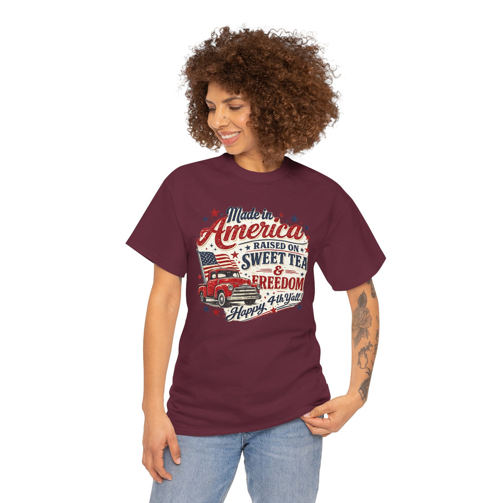 Made in America Sweet Tea & Freedom T-Shirt — 4th of July Patriotic Tee