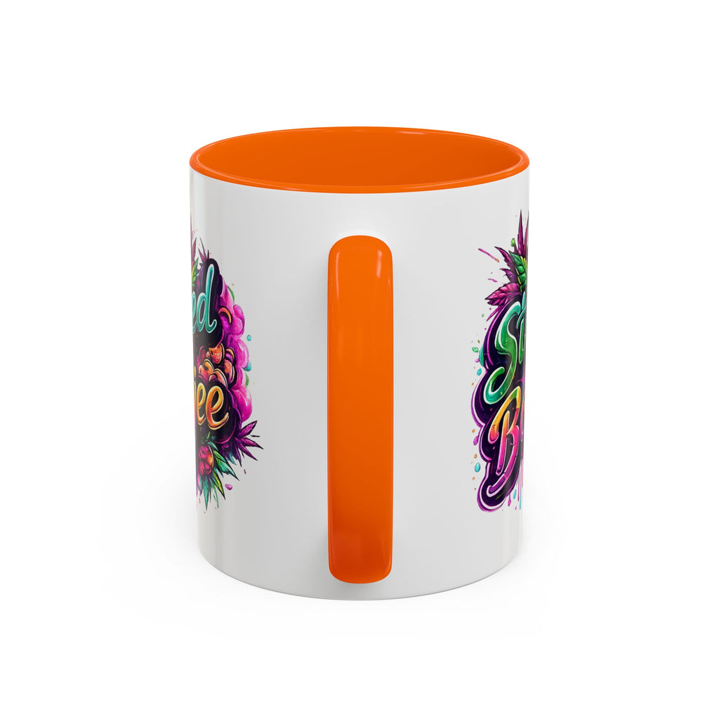 Accent Coffee Mug — "Stoned and Boujee" Colorful Cannabis Art