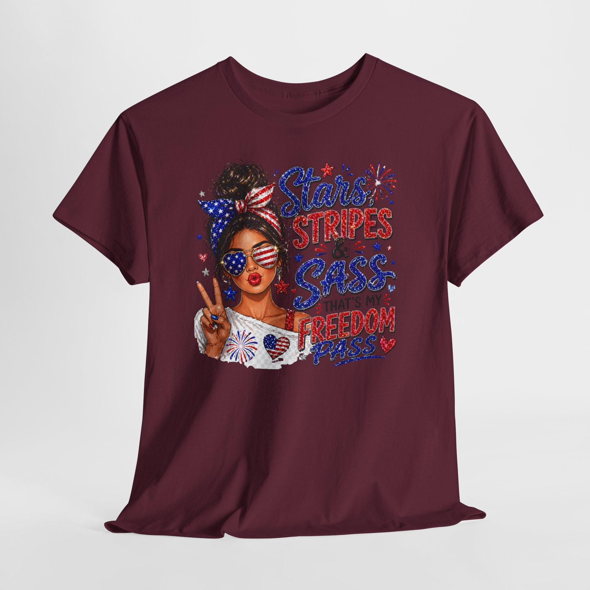 Patriotic 'Stars, Stripes & Sass' Tee — Fourth of July Women's Graphic T-Shirt
